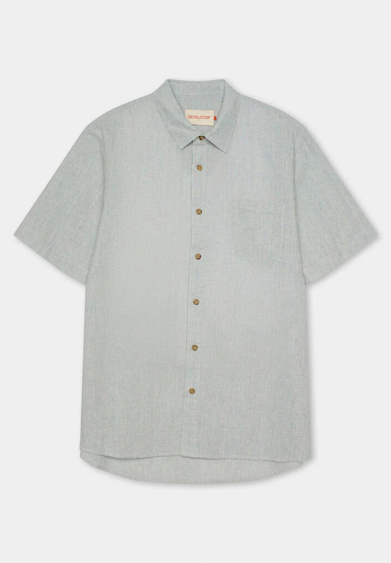REVOLUTION-3103 Short Sleeved Loose Shirt - BACKYARD