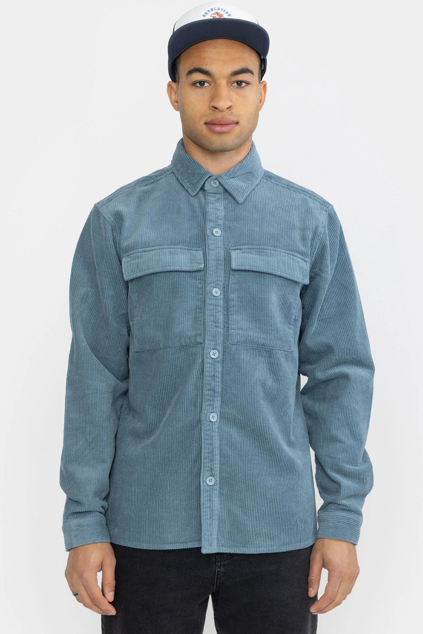 REVOLUTION - 3776 Utility Overshirt - Dustblue - BACKYARD