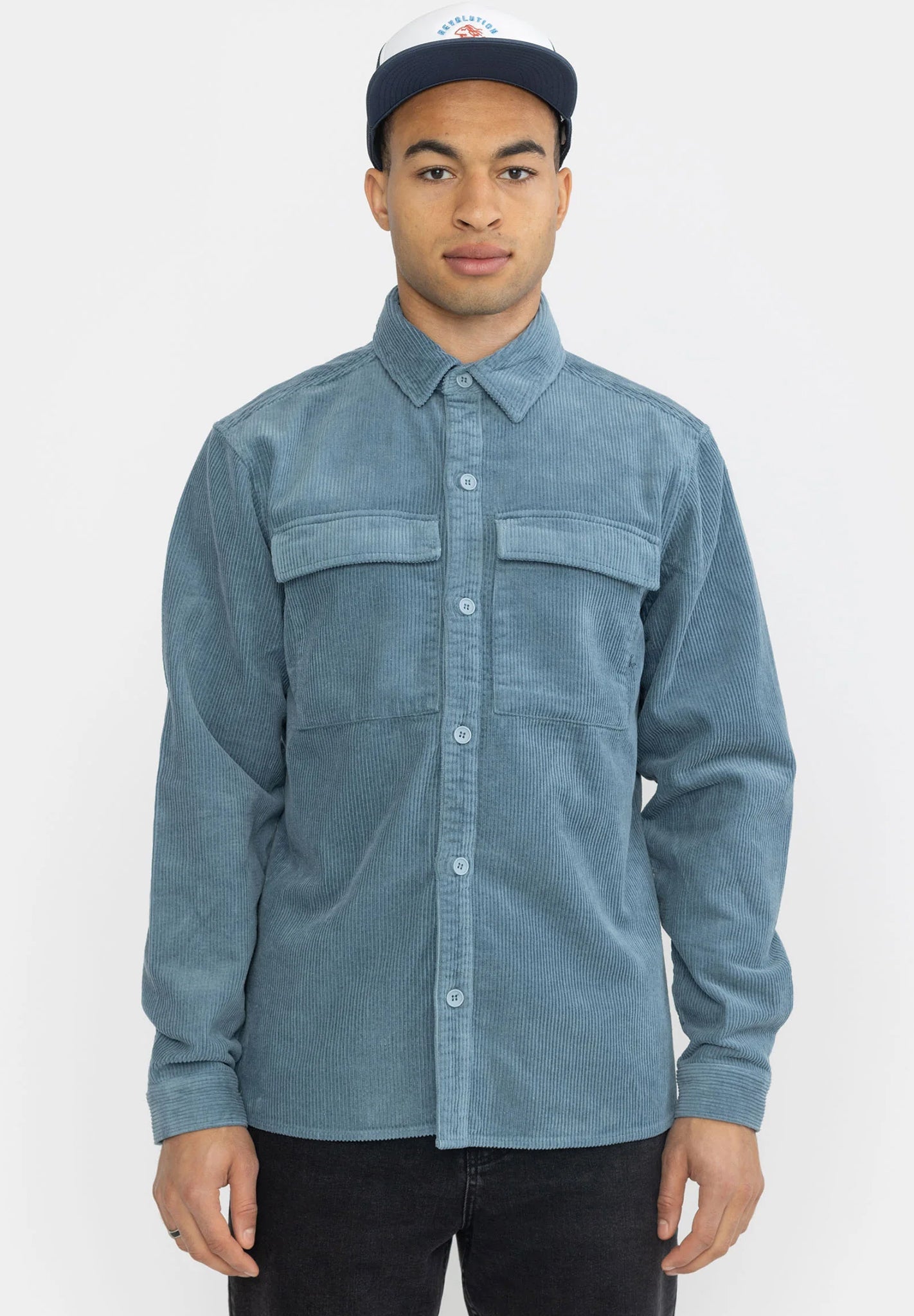 REVOLUTION - 3776 Utility Overshirt - Dustblue - BACKYARD
