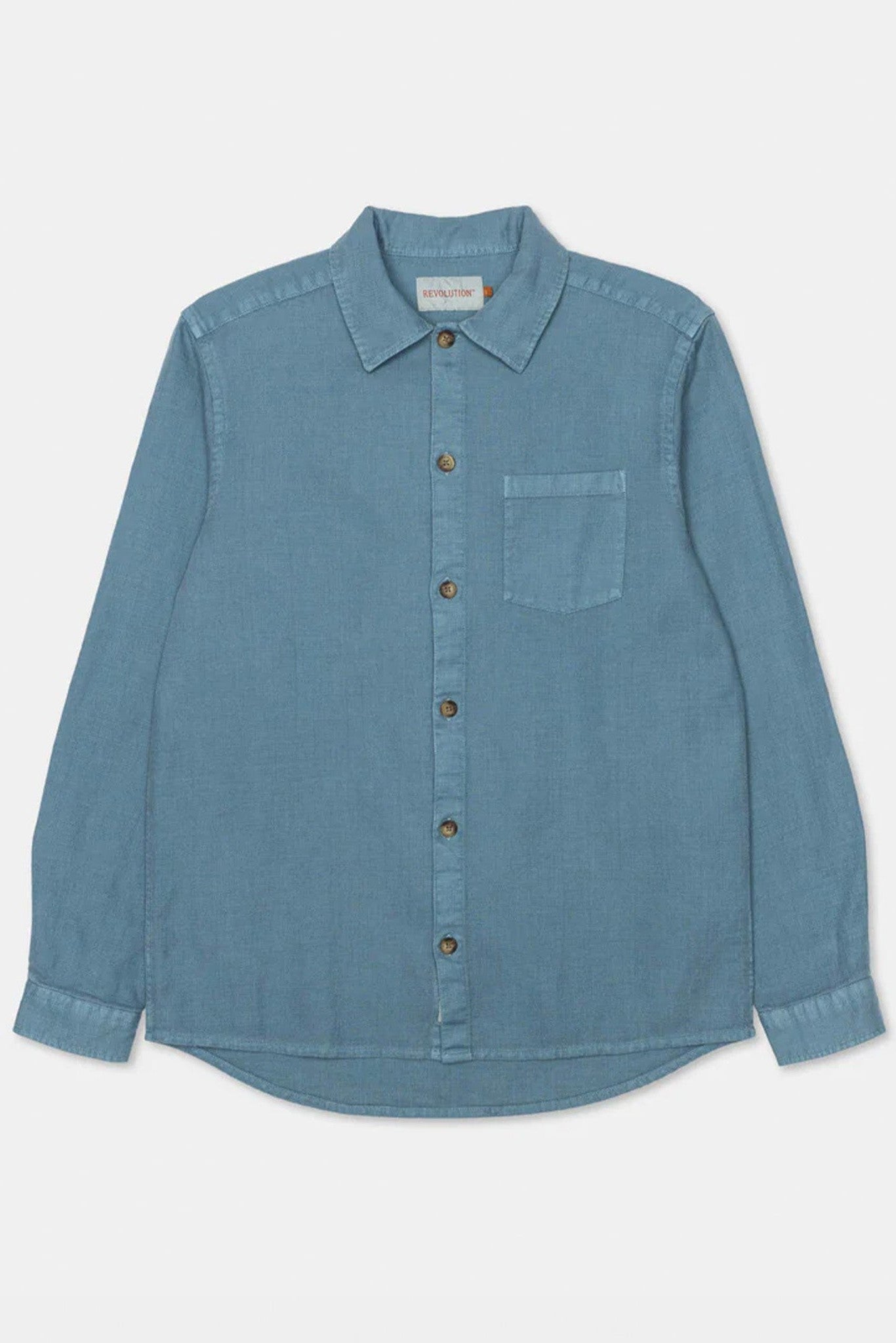 REVOLUTION - 3997 Casual Overshirt - Blue - BACKYARD
