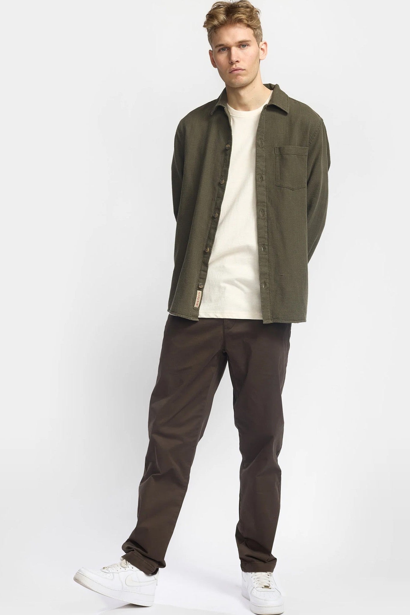 REVOLUTION - 3997 Casual Overshirt - Army - BACKYARD