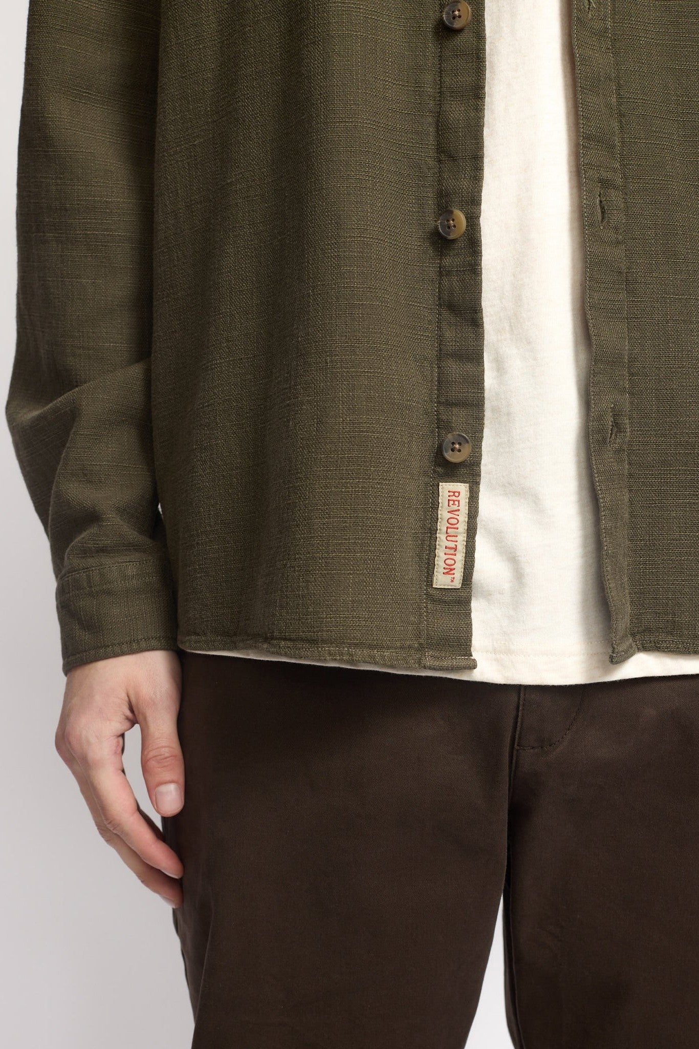 REVOLUTION - 3997 Casual Overshirt - Army - BACKYARD