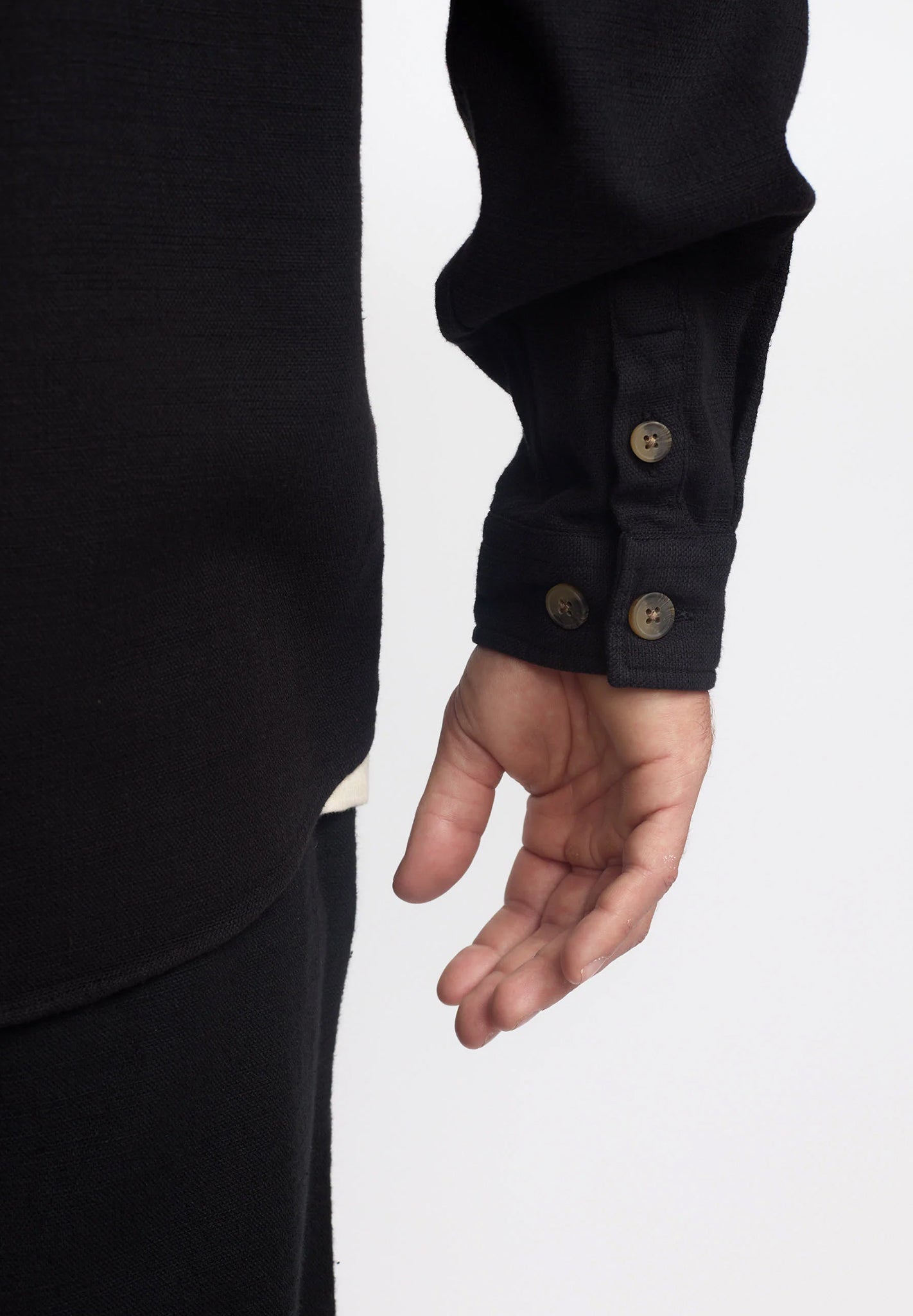 REVOLUTION - 3997 Casual Overshirt - Black - BACKYARD