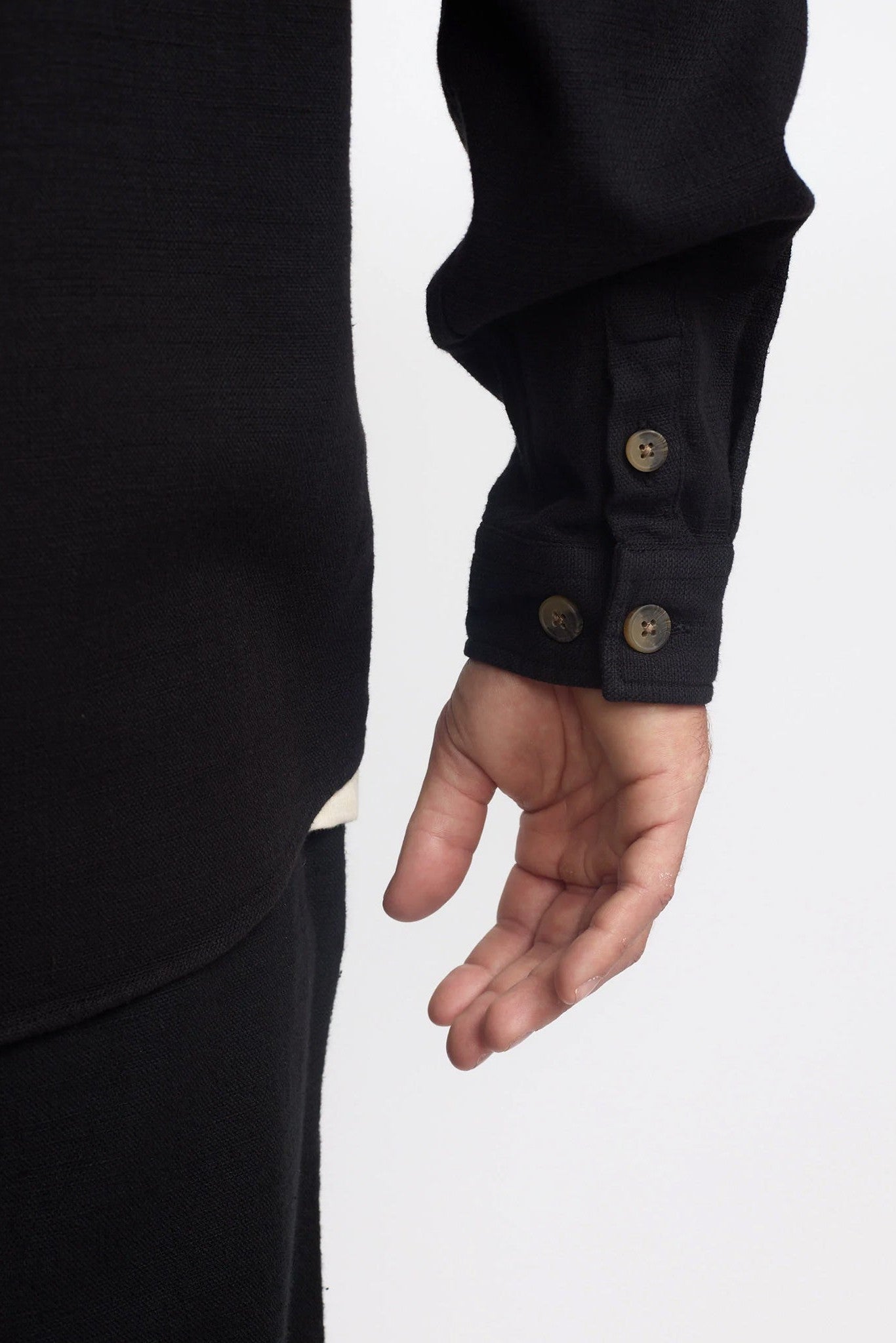 REVOLUTION - 3997 Casual Overshirt - Black - BACKYARD