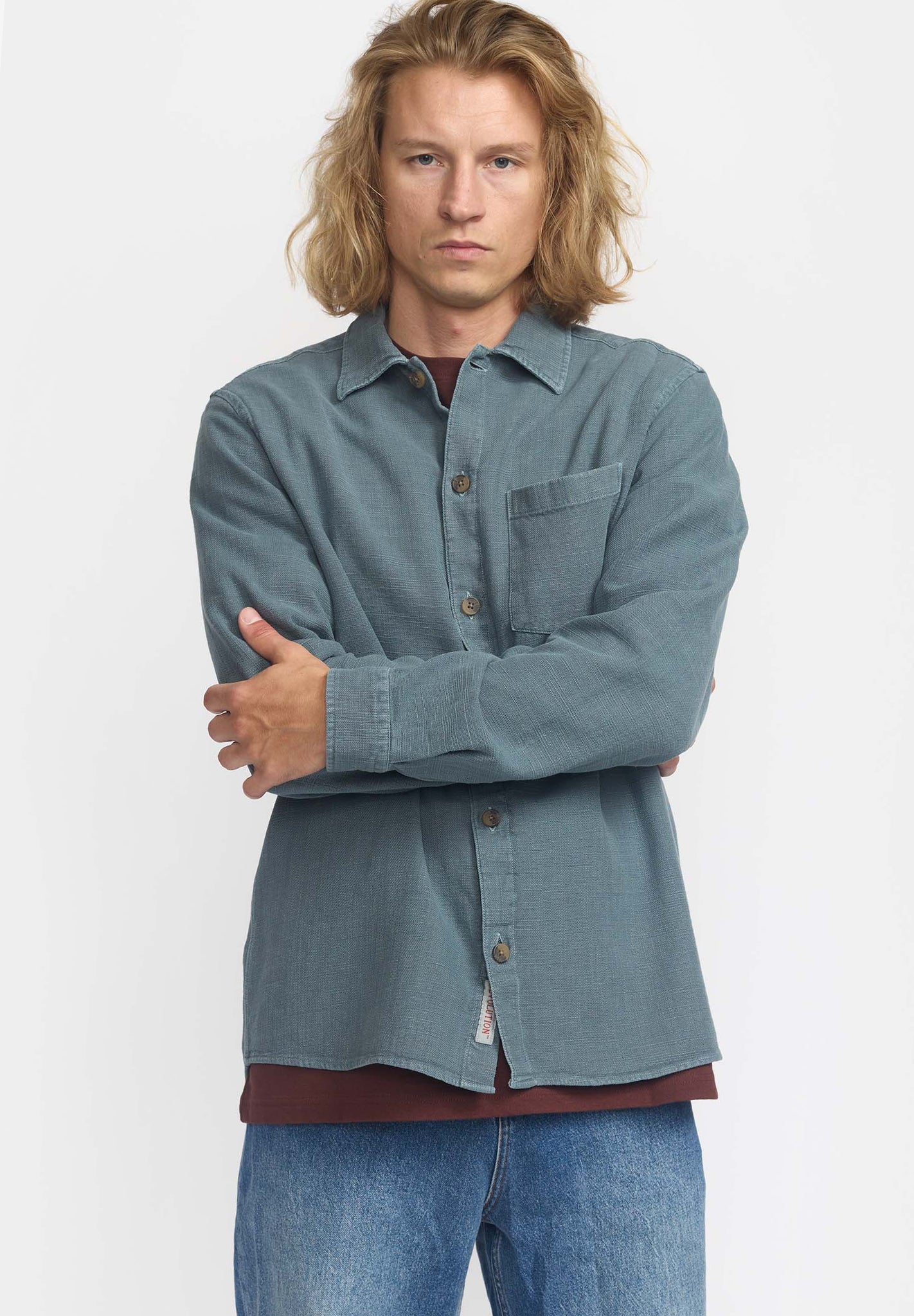 REVOLUTION - 3997 Casual Overshirt - Dustblue - BACKYARD