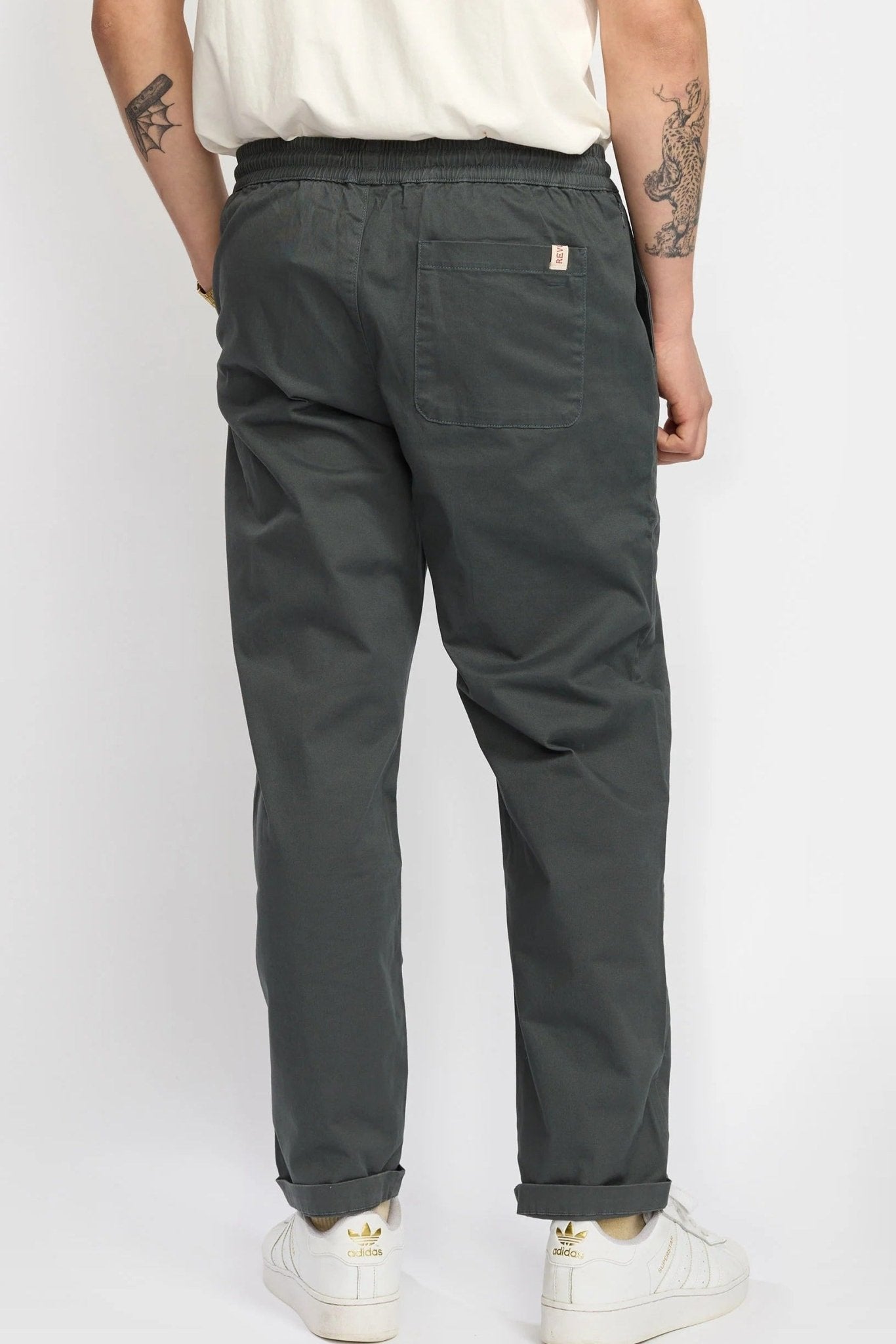 REVOLUTION-5871 Casual Trousers-Darkgrey-BACKYARD