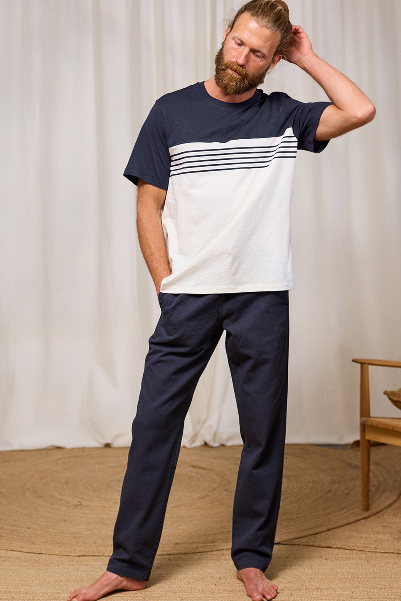 TWOTHIRDS - Plavi - Ecru Navy - BACKYARD