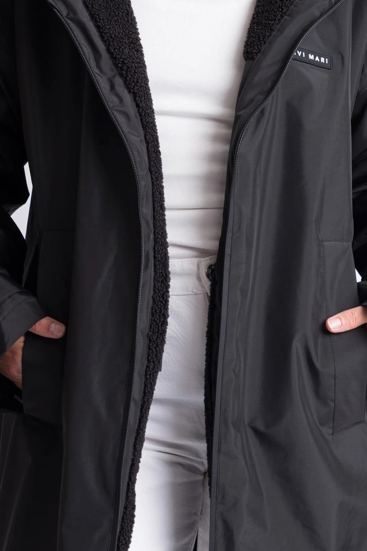 VIVI MARI-Rain Parka-Black Black-BACKYARD