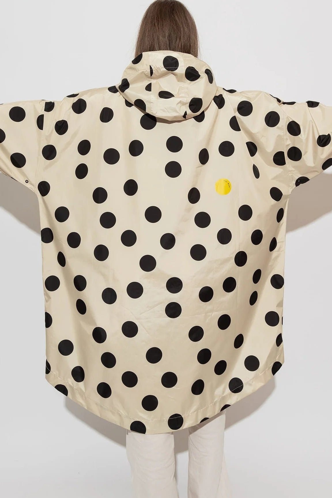 VIVI MARI-Raincoat Dots-Black Sand-BACKYARD