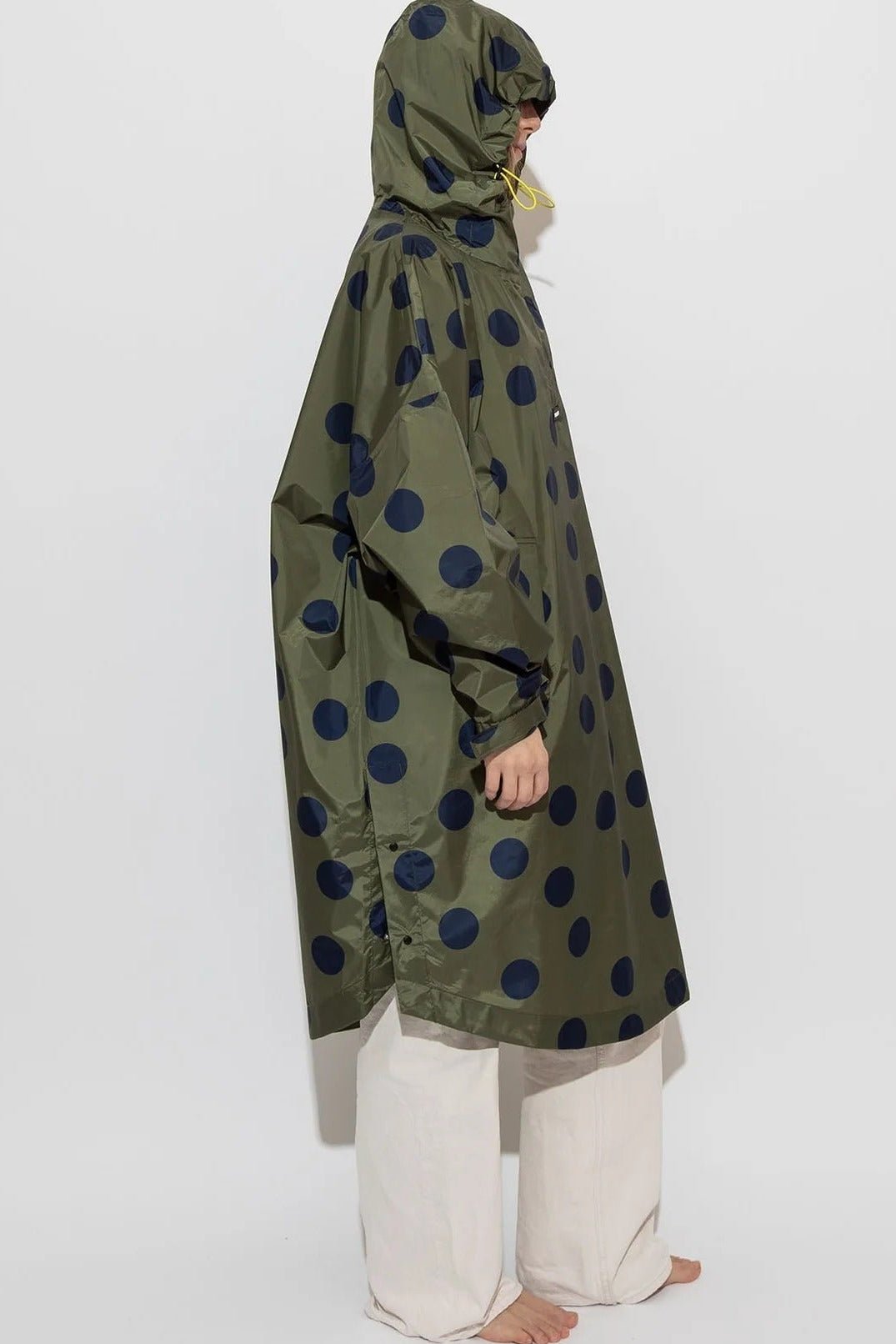 VIVI MARI-Raincoat Dots-Olive Navy-BACKYARD