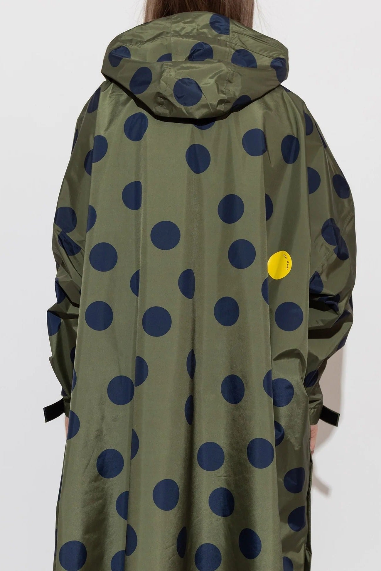 VIVI MARI-Raincoat Dots-Olive Navy-BACKYARD