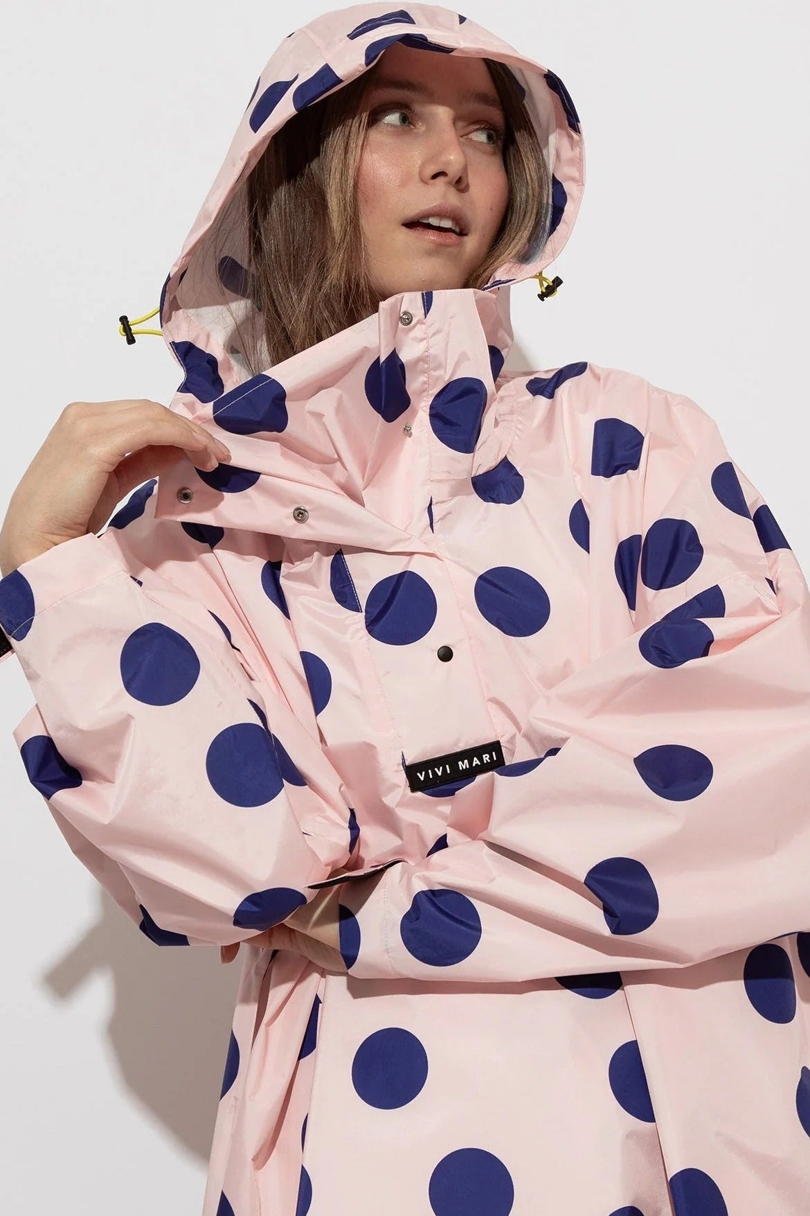 VIVI MARI-Raincoat Dots-Powder Blue-BACKYARD