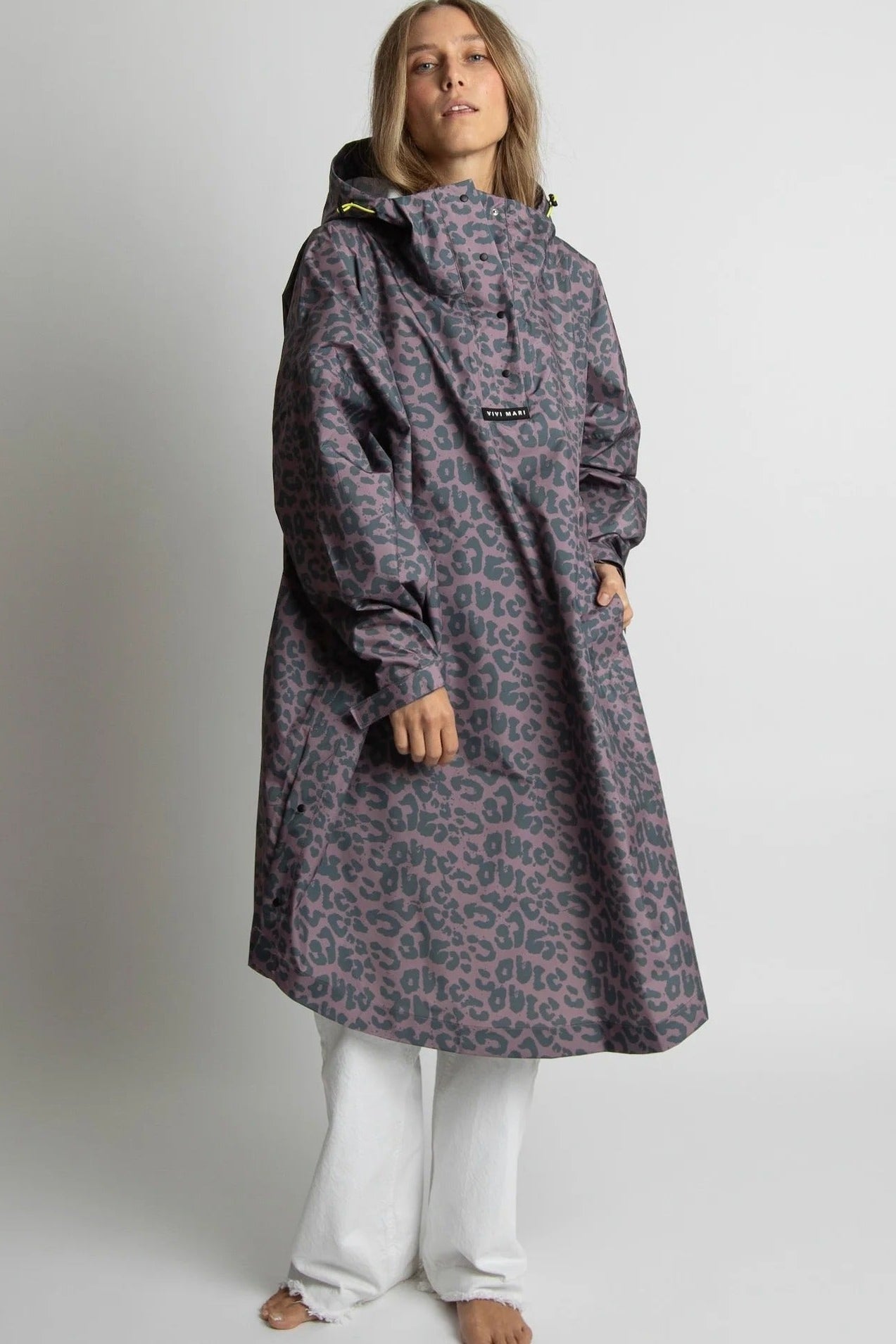 VIVI MARI-Raincoat Leo Splashes-Dark Grey Ash Plum-BACKYARD