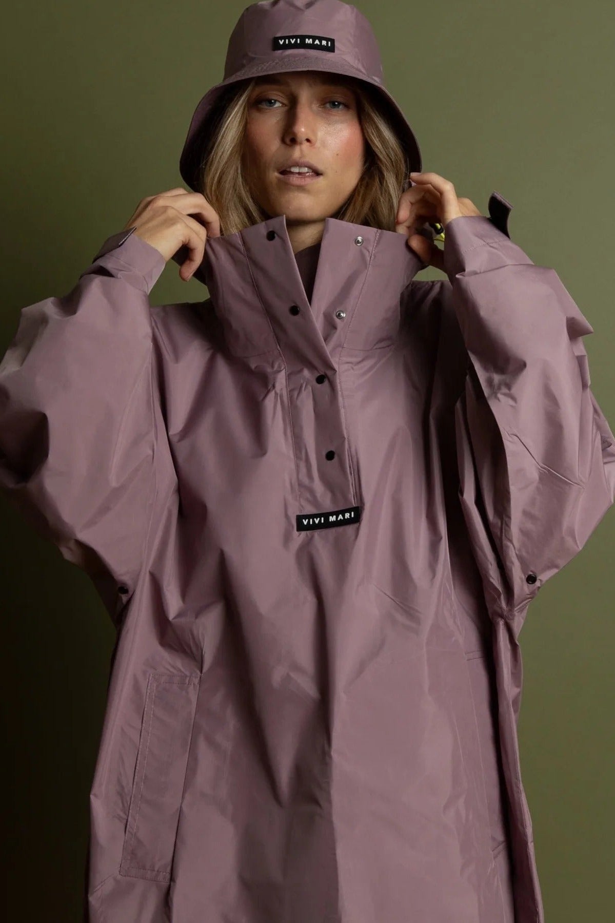 VIVI MARI-Raincoat Solid-Ash Plum-BACKYARD
