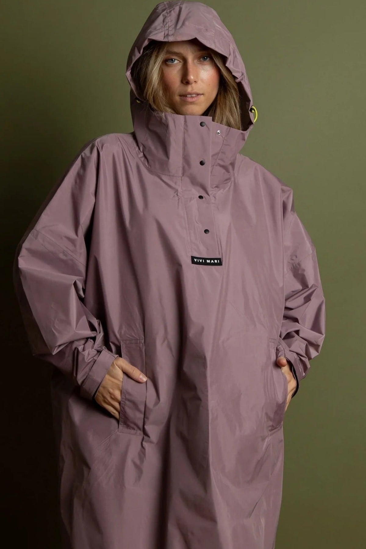 VIVI MARI-Raincoat Solid-Ash Plum-BACKYARD