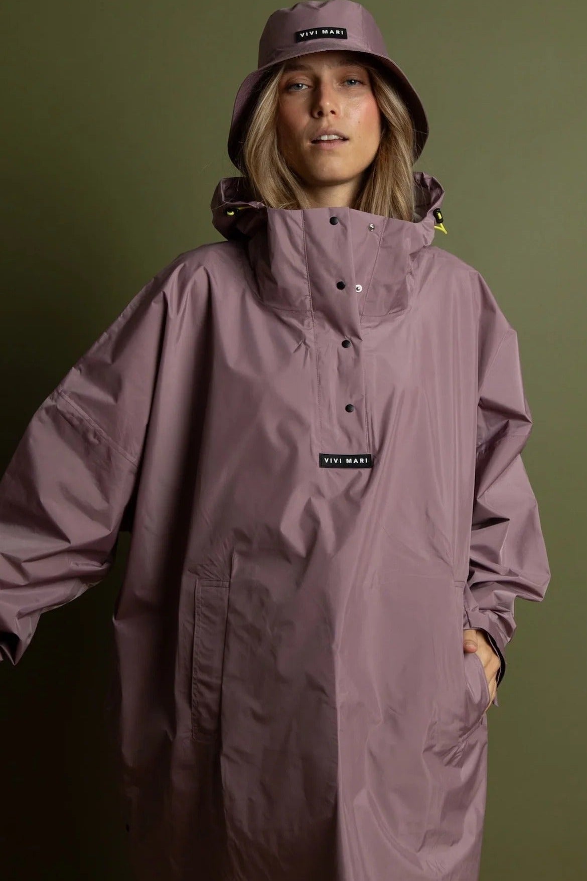 VIVI MARI-Raincoat Solid-Ash Plum-BACKYARD
