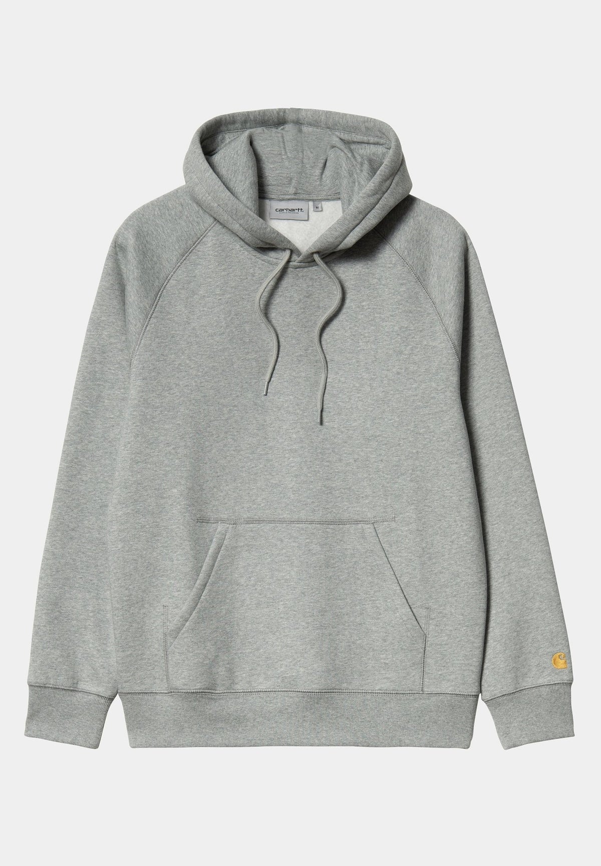 Carhartt WIP Hooded Chase Sweatshirt, Grey Heather Gold