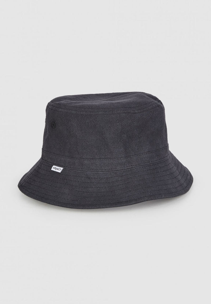 CLEPTOMANICX-Linen Bucket Hat - BACKYARD