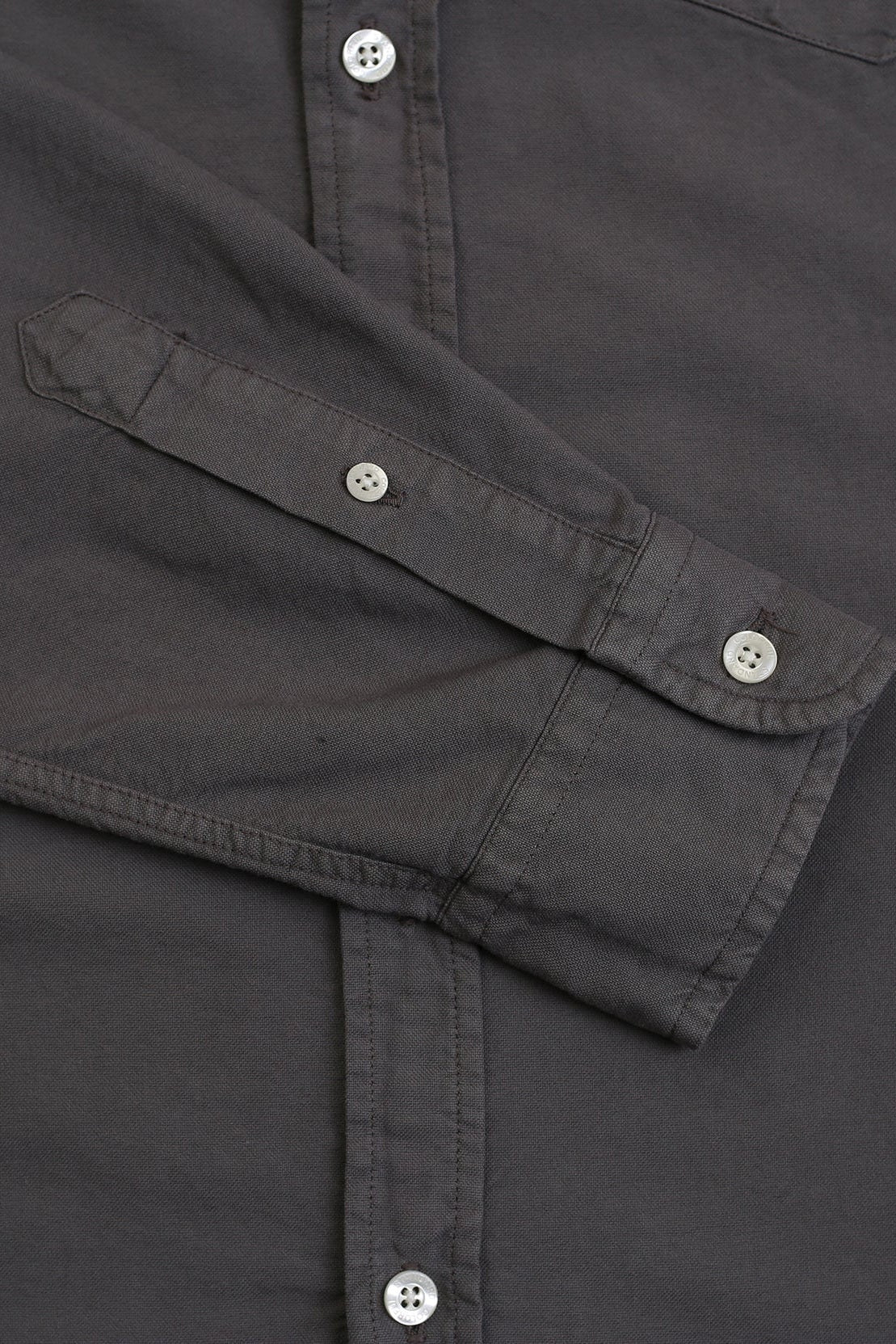 COLORFUL STANDARD - Organic Button Down Shirt - Lava Grey - BACKYARD