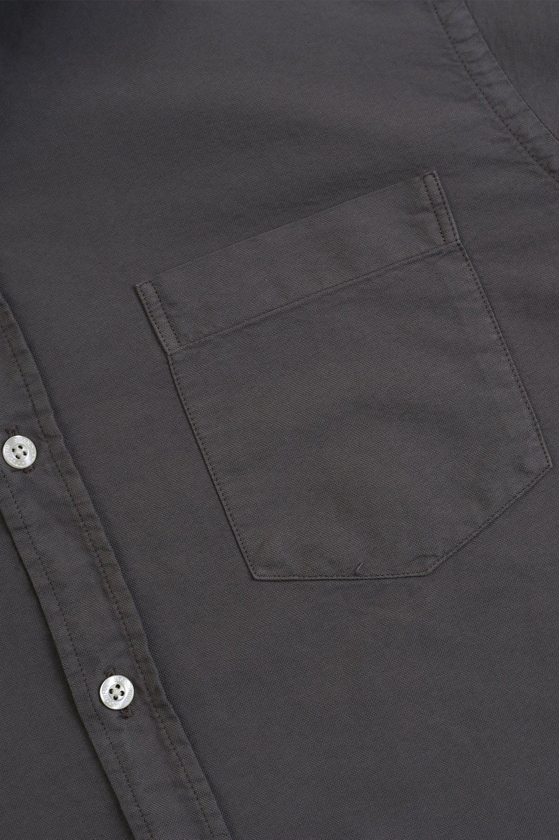 COLORFUL STANDARD - Organic Button Down Shirt - Lava Grey - BACKYARD