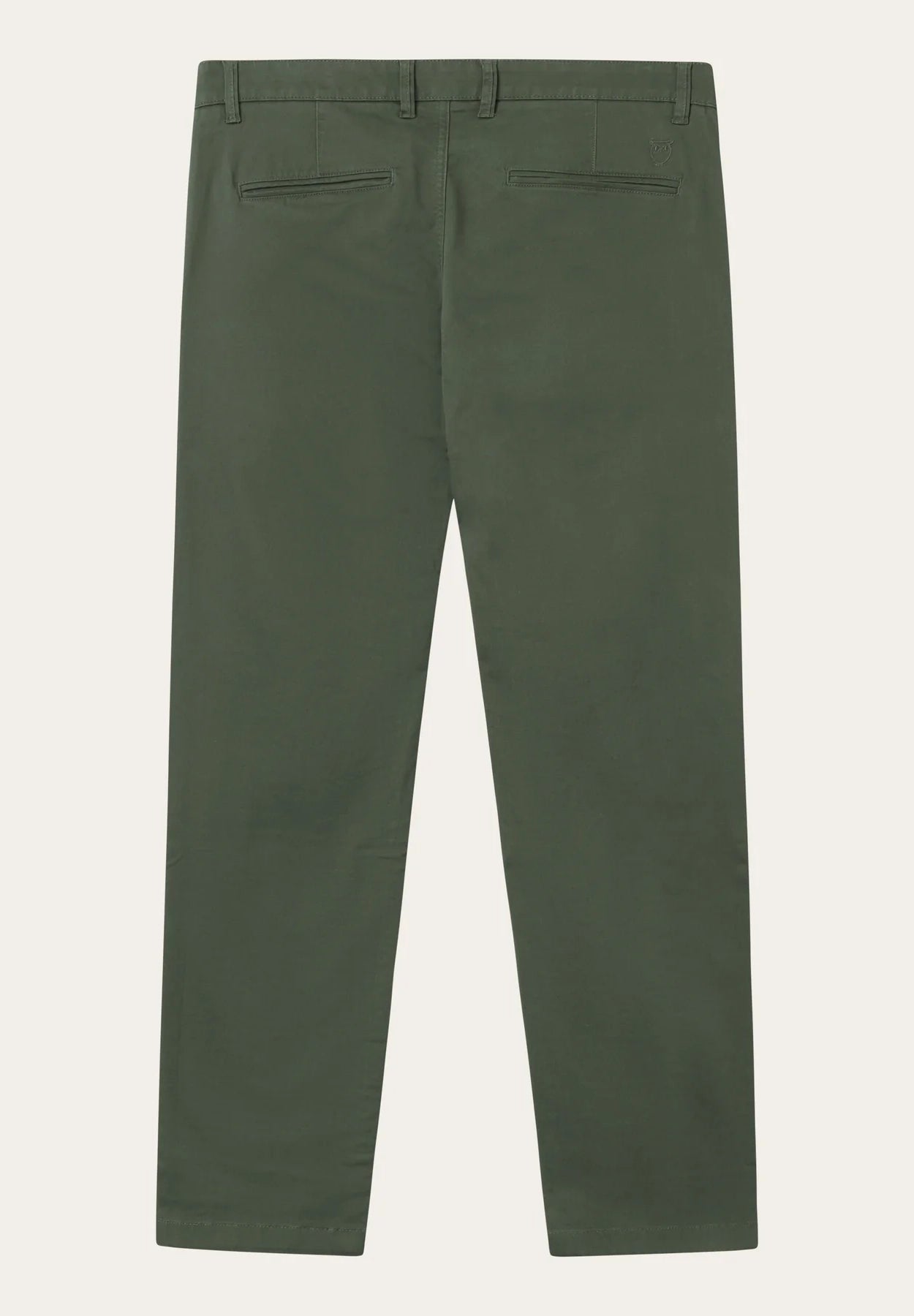 KNOWLEDGE COTTON - Luca Slim Twill Chino Pants - Forest Night - BACKYARD