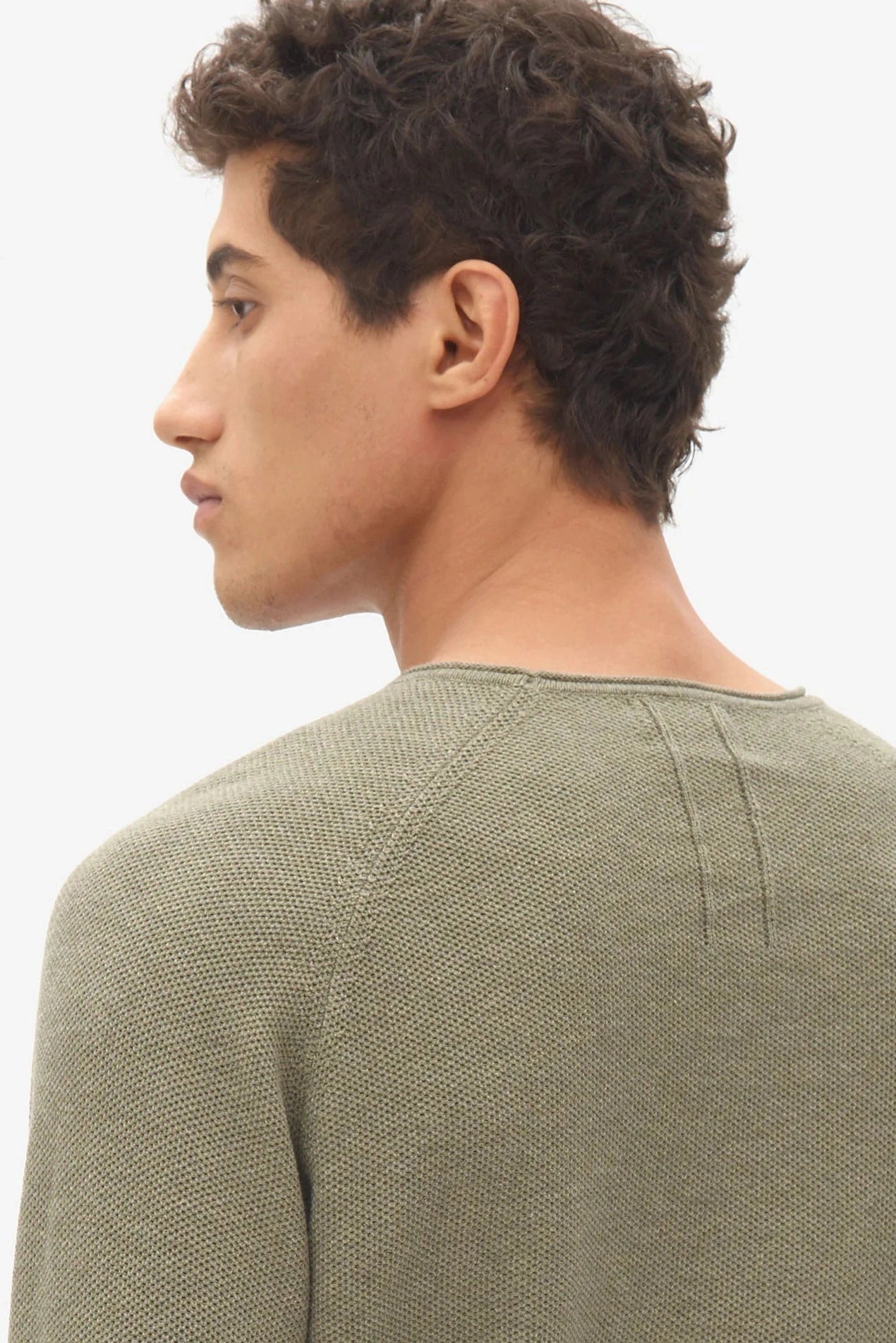 NOWADAYS - Honeycomb Crew Neck - Oil Green - BACKYARD