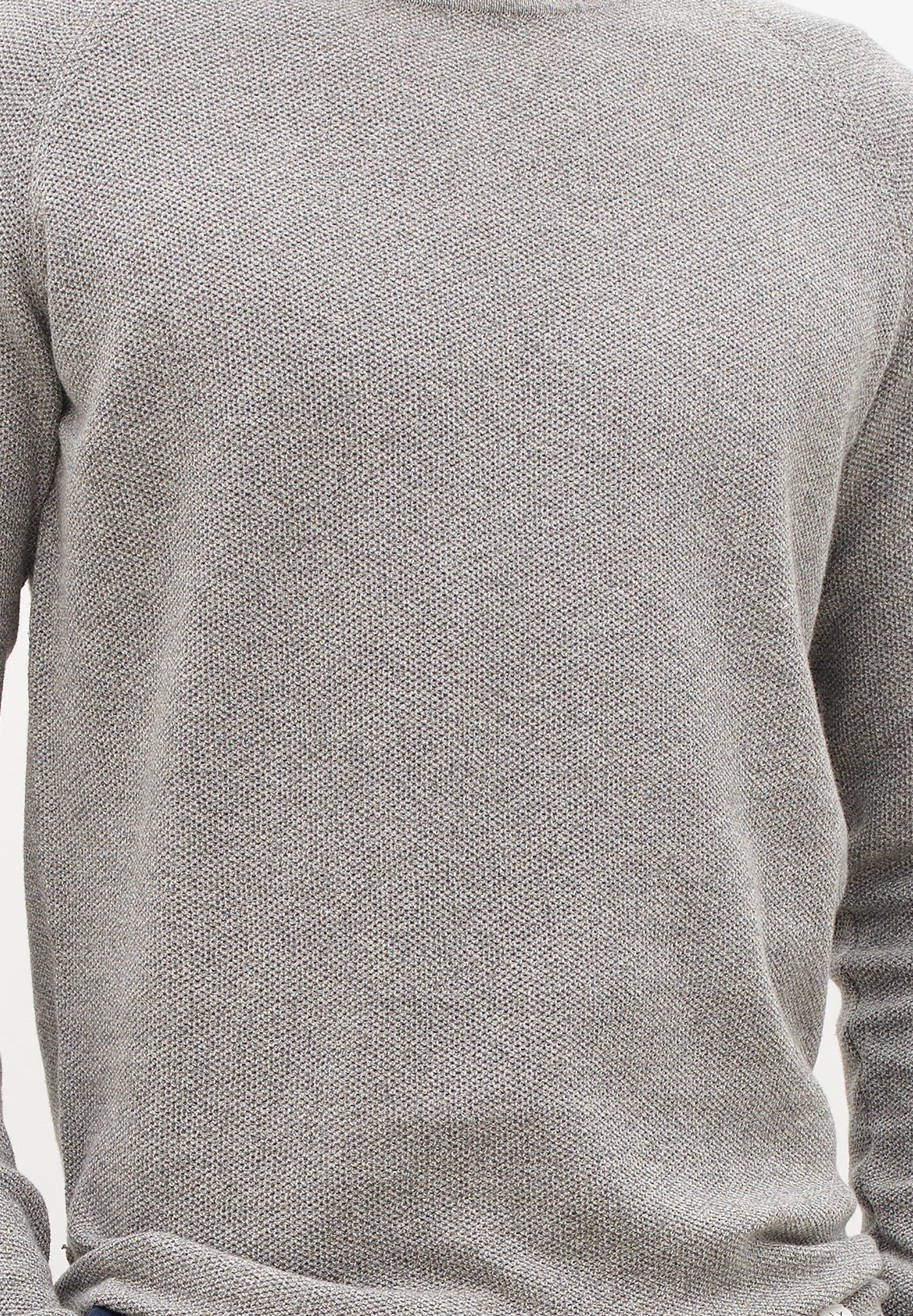 NOWADAYS - Honeycomb Crew Neck - Mid Grey Mel - BACKYARD