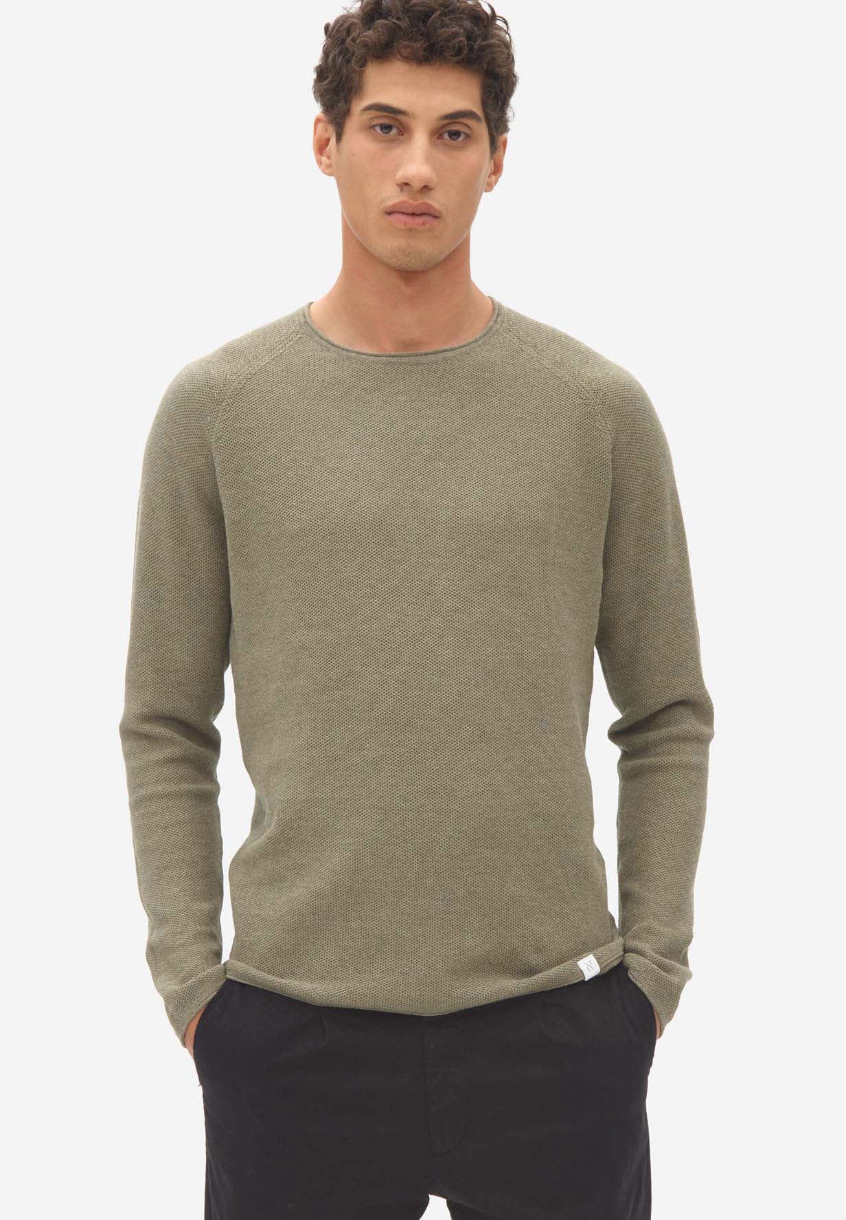 NOWADAYS - Honeycomb Crew Neck - Oil Green - BACKYARD