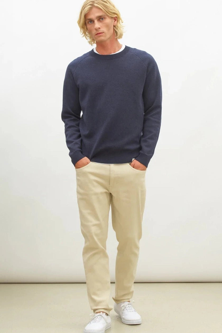 NOWADAYS - Signature Raglan Mouline Sweater - Sky Captain - BACKYARD