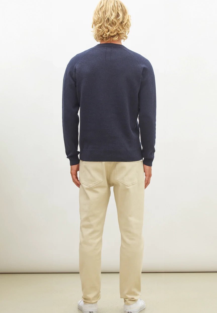 NOWADAYS - Signature Raglan Mouline Sweater - Sky Captain - BACKYARD