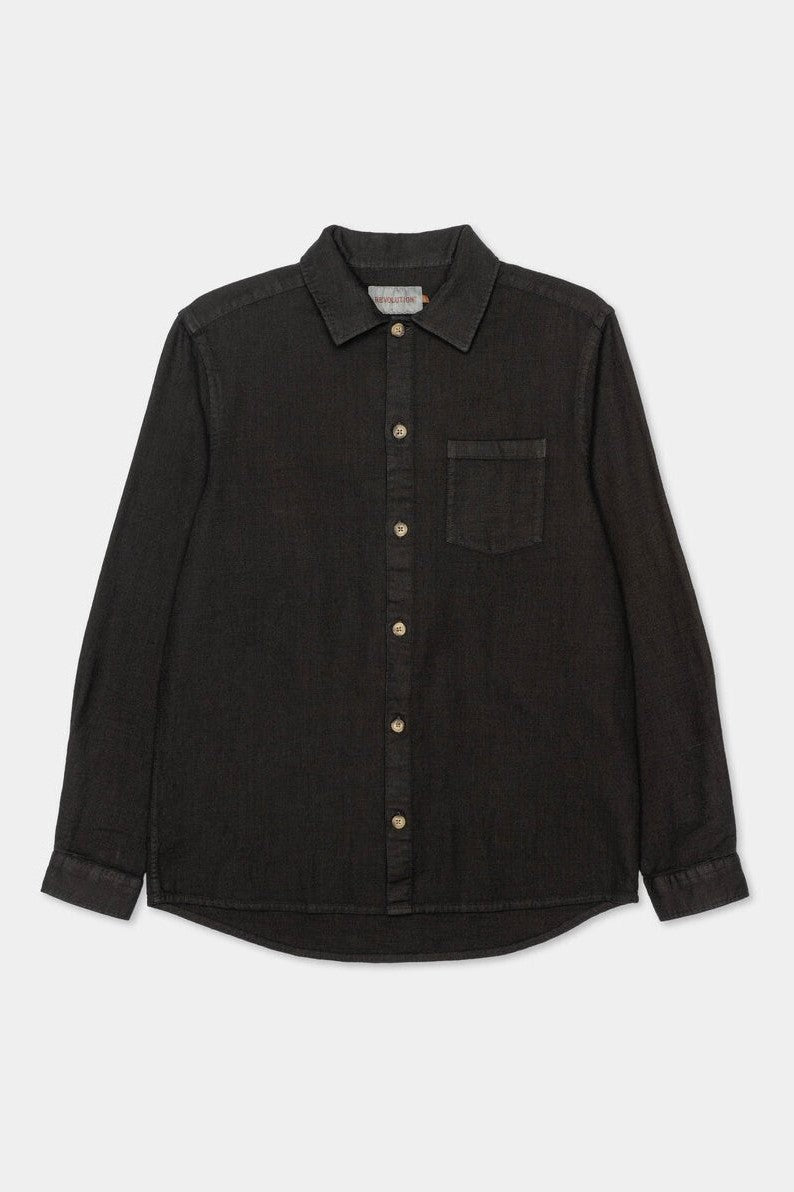 REVOLUTION - 3997 Casual Overshirt - Black - BACKYARD