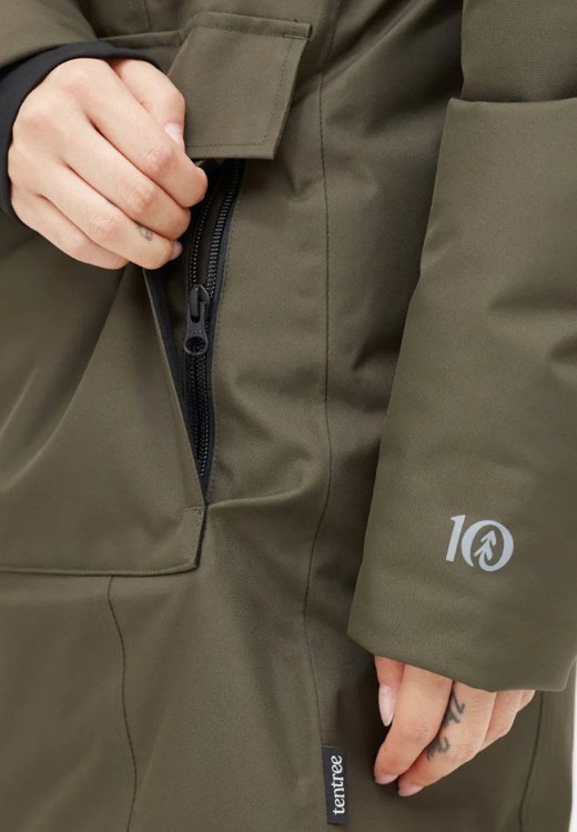 TENTREE - W Daily Parka - Black Olive Green - BACKYARD