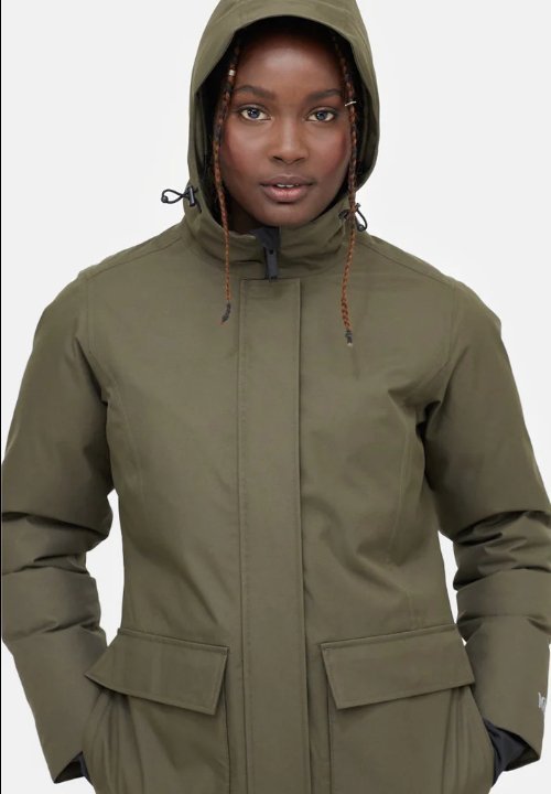 TENTREE - W Daily Parka - Black Olive Green - BACKYARD