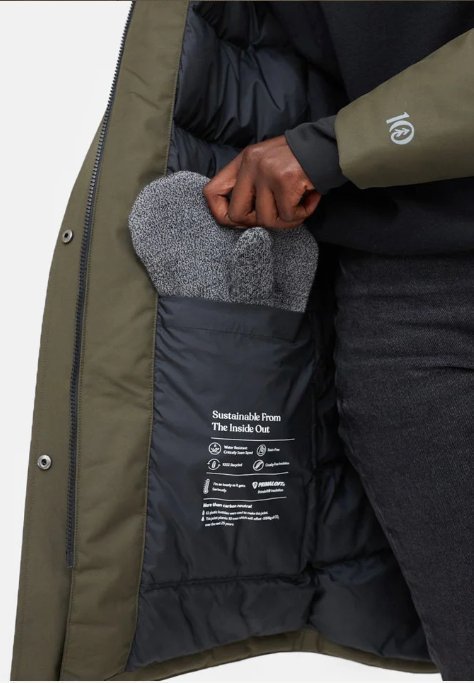TENTREE - W Daily Parka - Black Olive Green - BACKYARD
