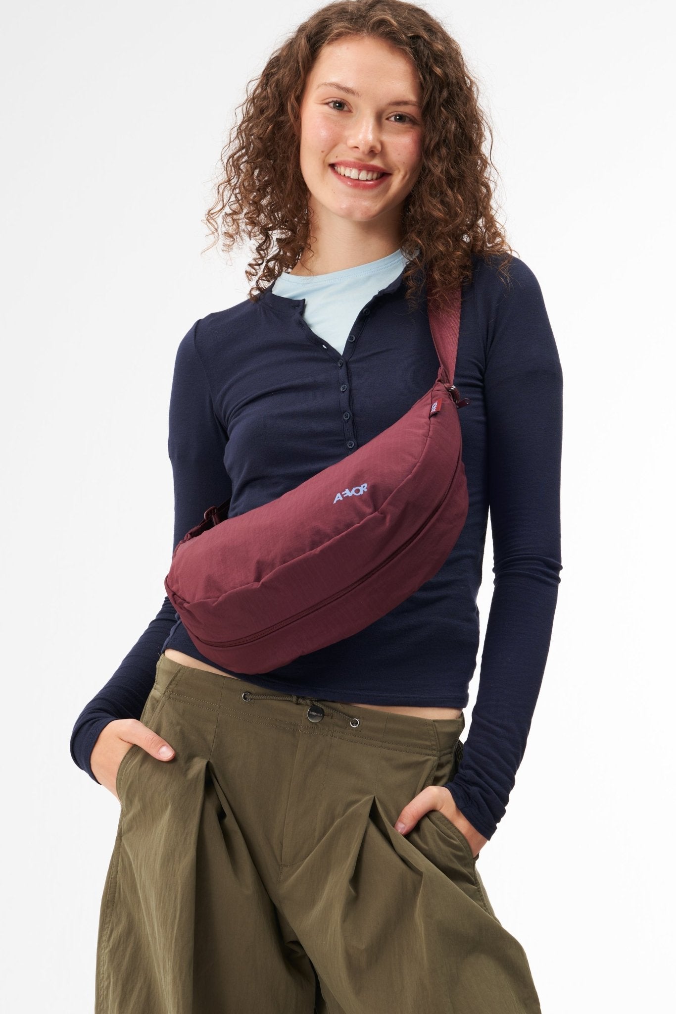 AEVOR-Bike Sling Bag-Burgundy-BACKYARD