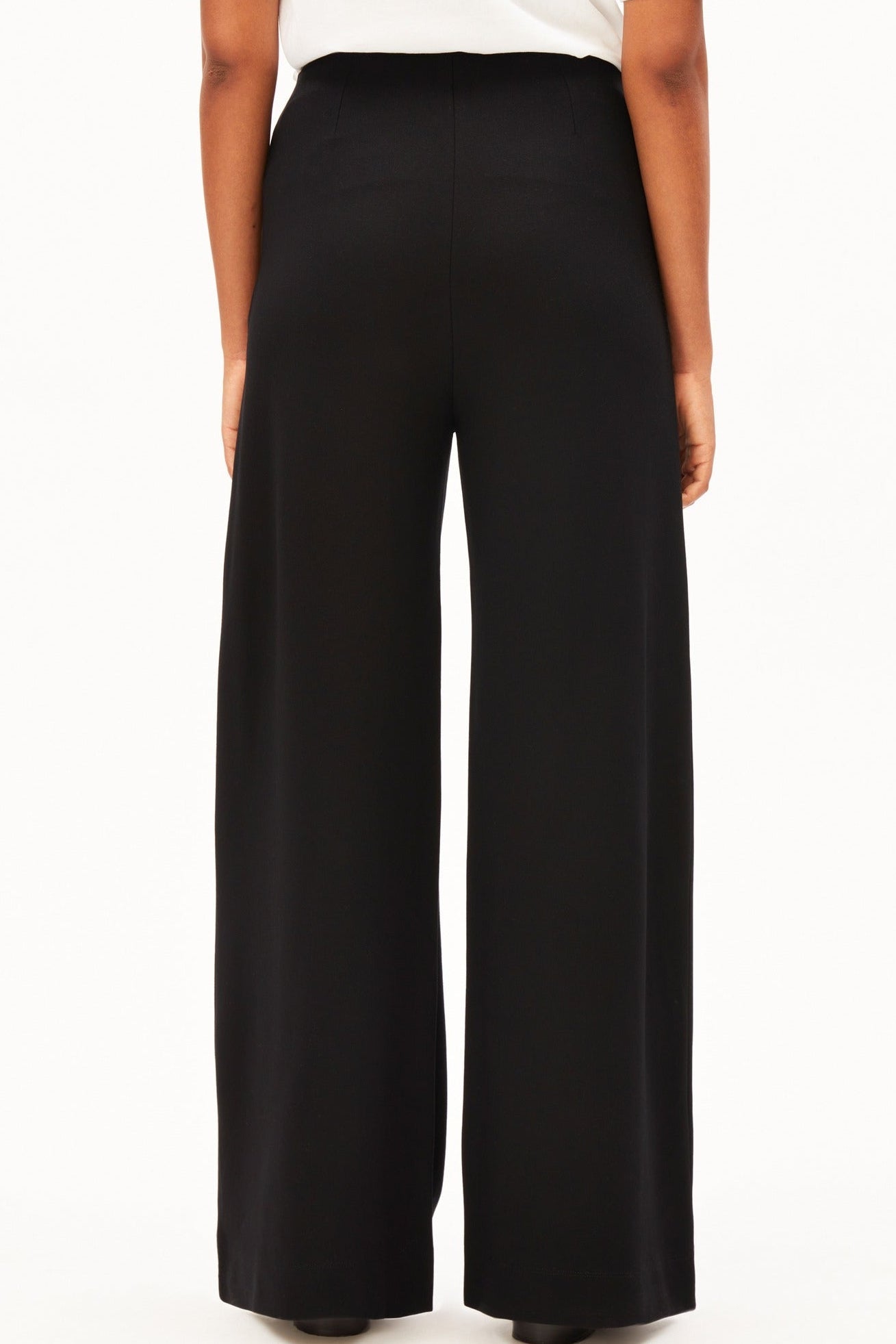ARMEDANGELS-Basic Jersey Wide Leg Pant-Black-BACKYARD