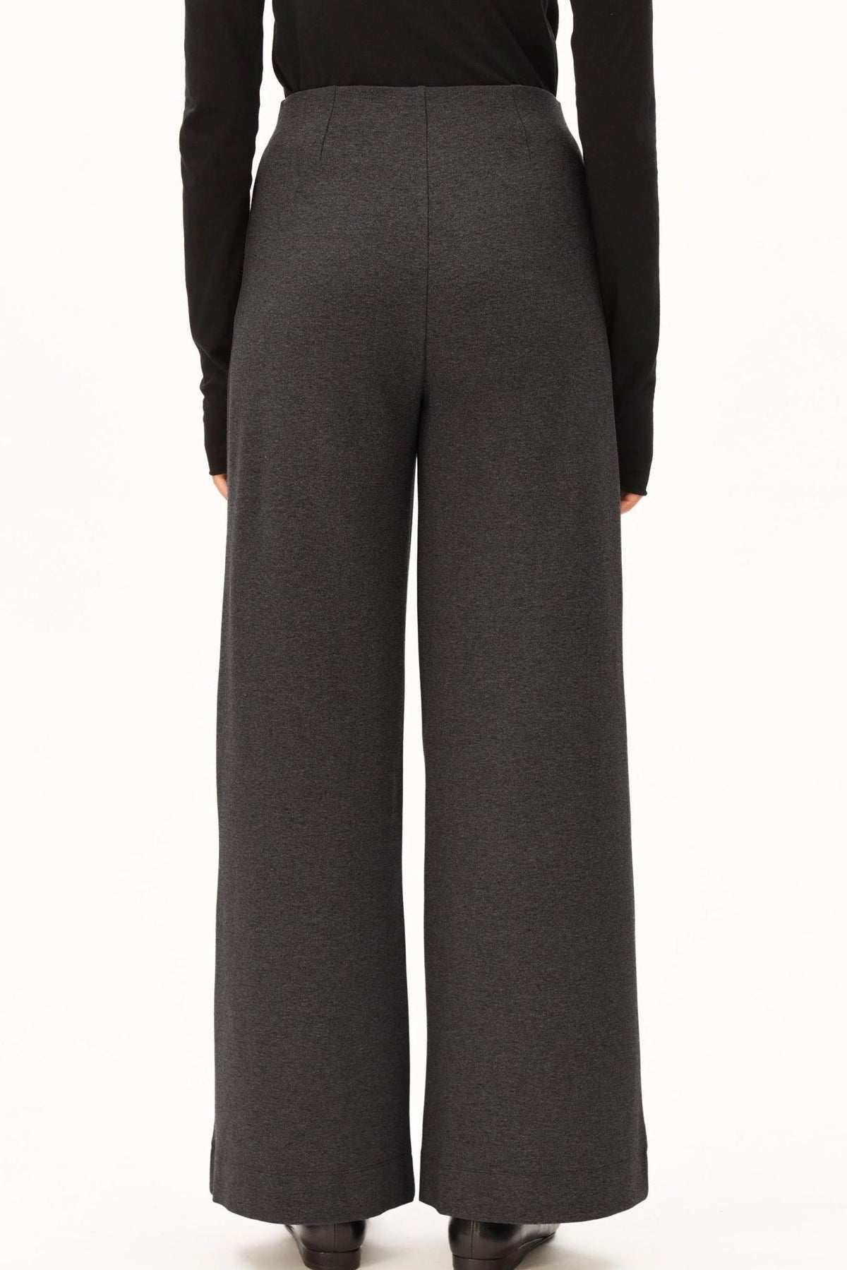 ARMEDANGELS-Basic Jersey Wide Leg Pant-Steel Melange-BACKYARD