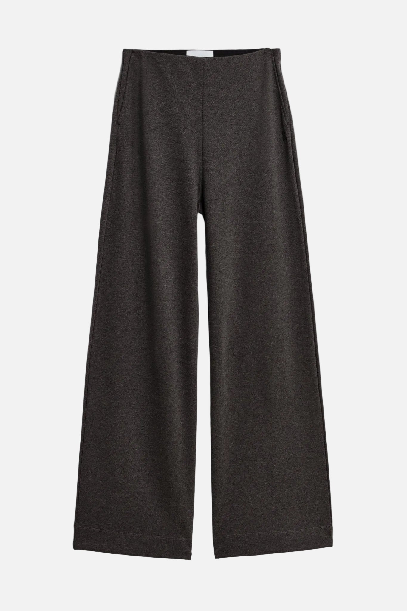 ARMEDANGELS-Basic Jersey Wide Leg Pant-Steel Melange-BACKYARD