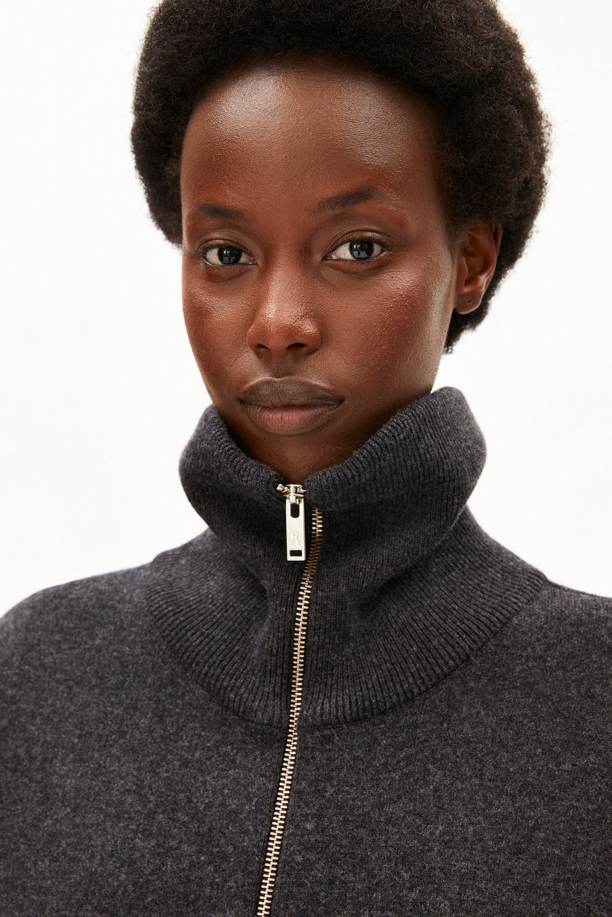ARMEDANGELS-Cotton-Wool Knit Jacket-Steel Melange-BACKYARD