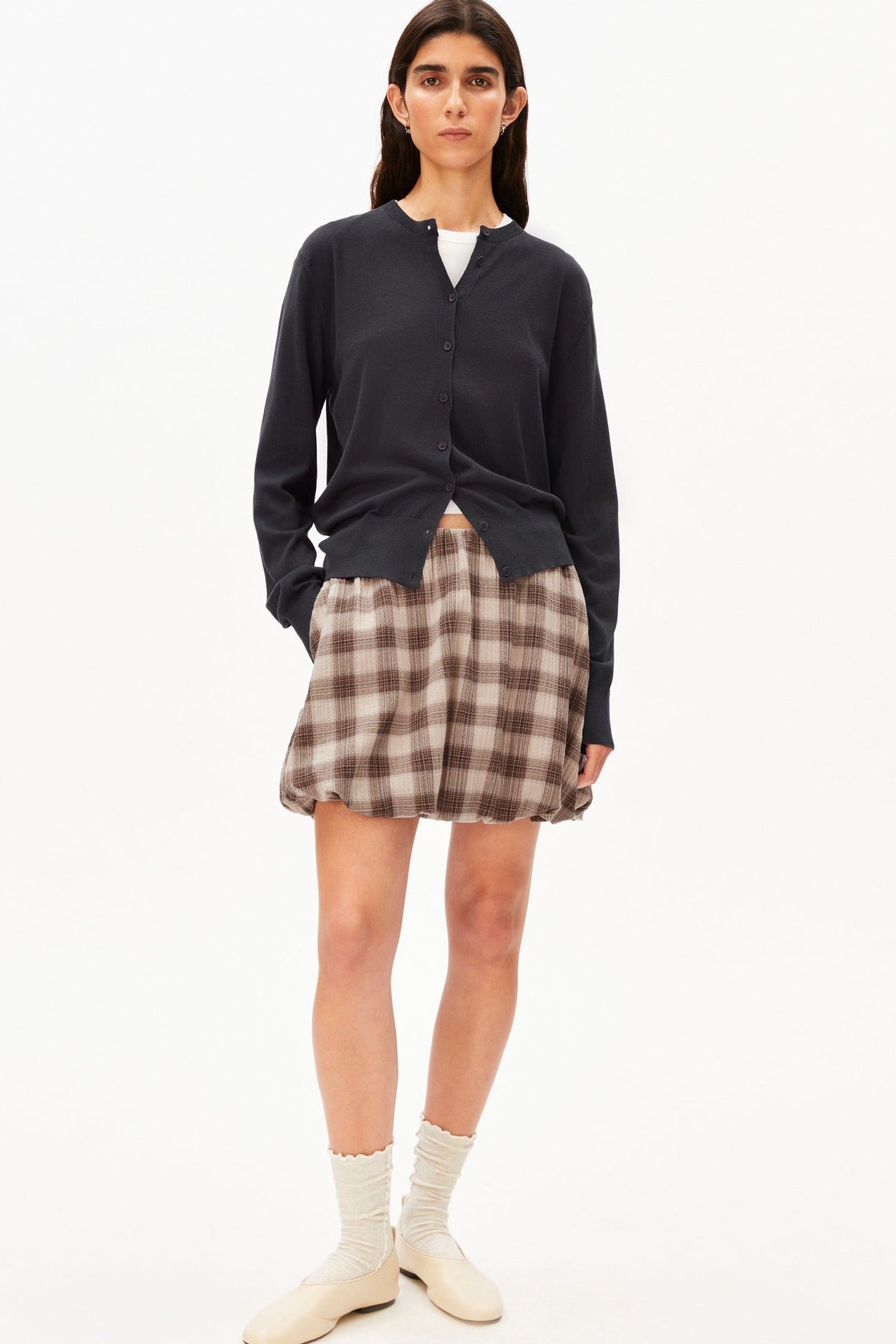 ARMEDANGELS-Fine Knit Cardigan-Dark Steel-BACKYARD