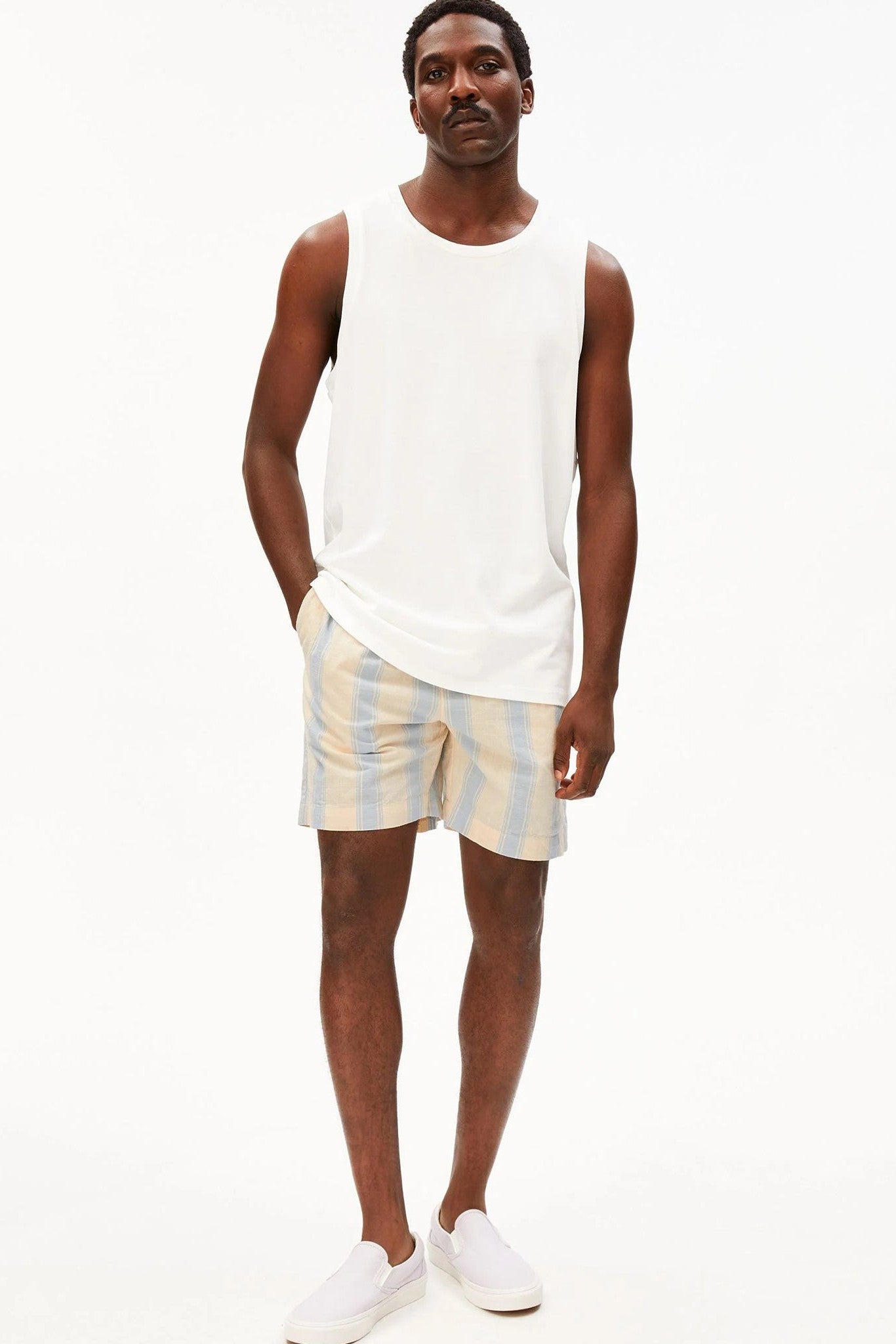 ARMEDANGELS - Heavy Weight Tank Top - White - BACKYARD