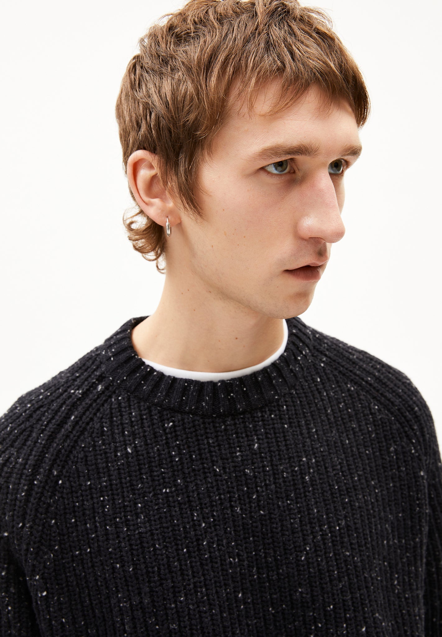 ARMEDANGELS - Kiaano Tweed - Black Oatmilk Tweed - BACKYARD