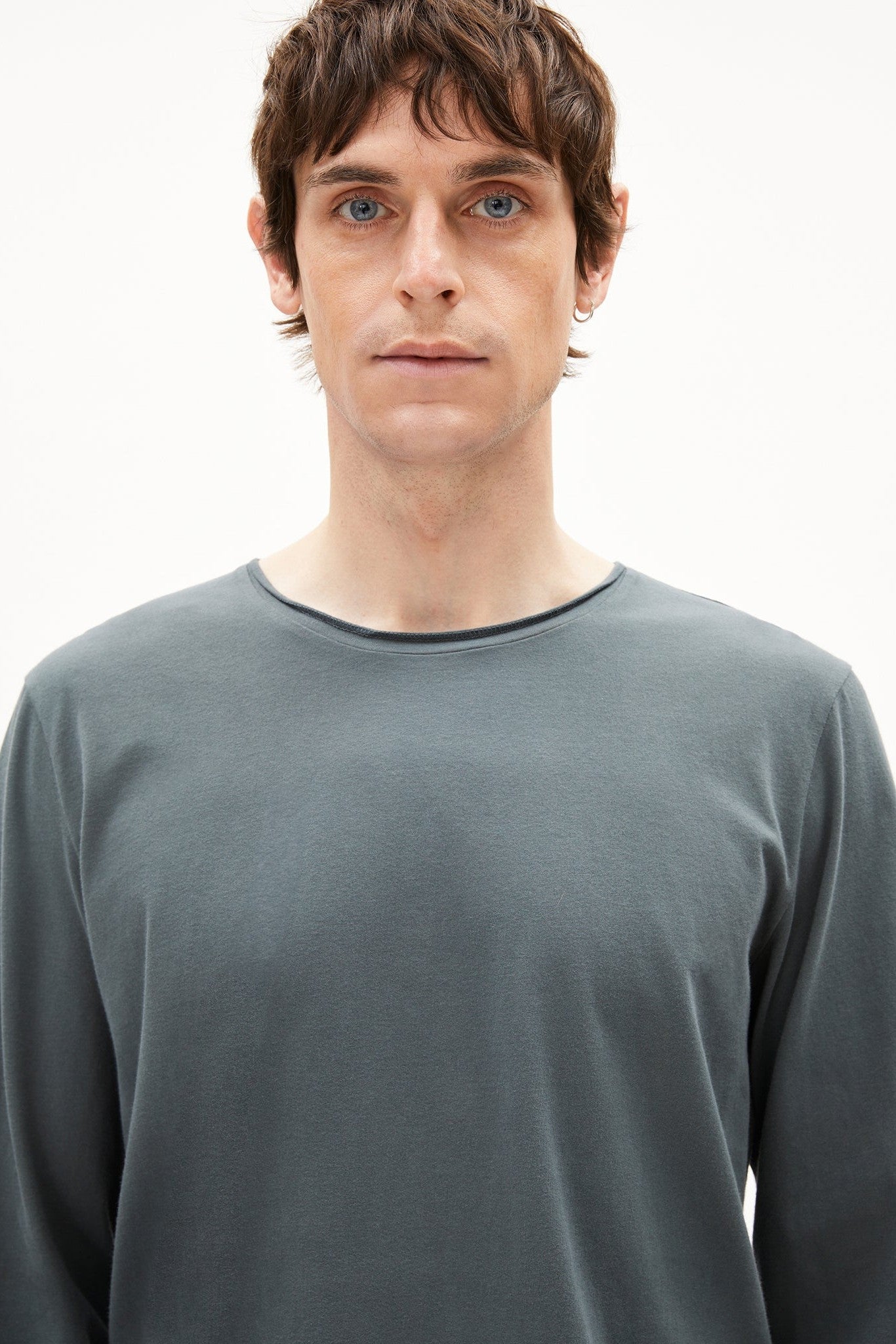 ARMEDANGELS - Maarkos LS Brushed - Space Steel - BACKYARD