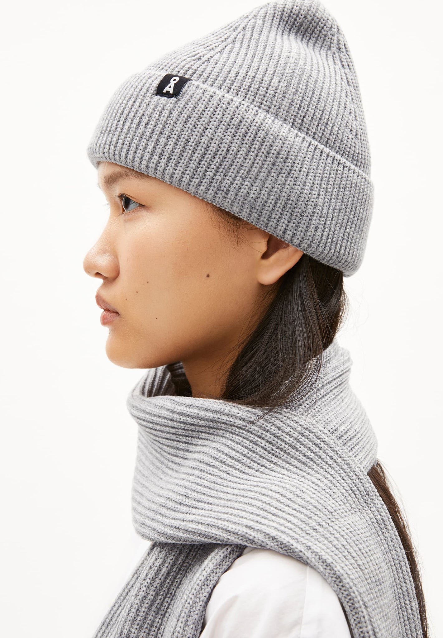 ARMEDANGELS - Nildaao Wool - Light Grey Melange - BACKYARD