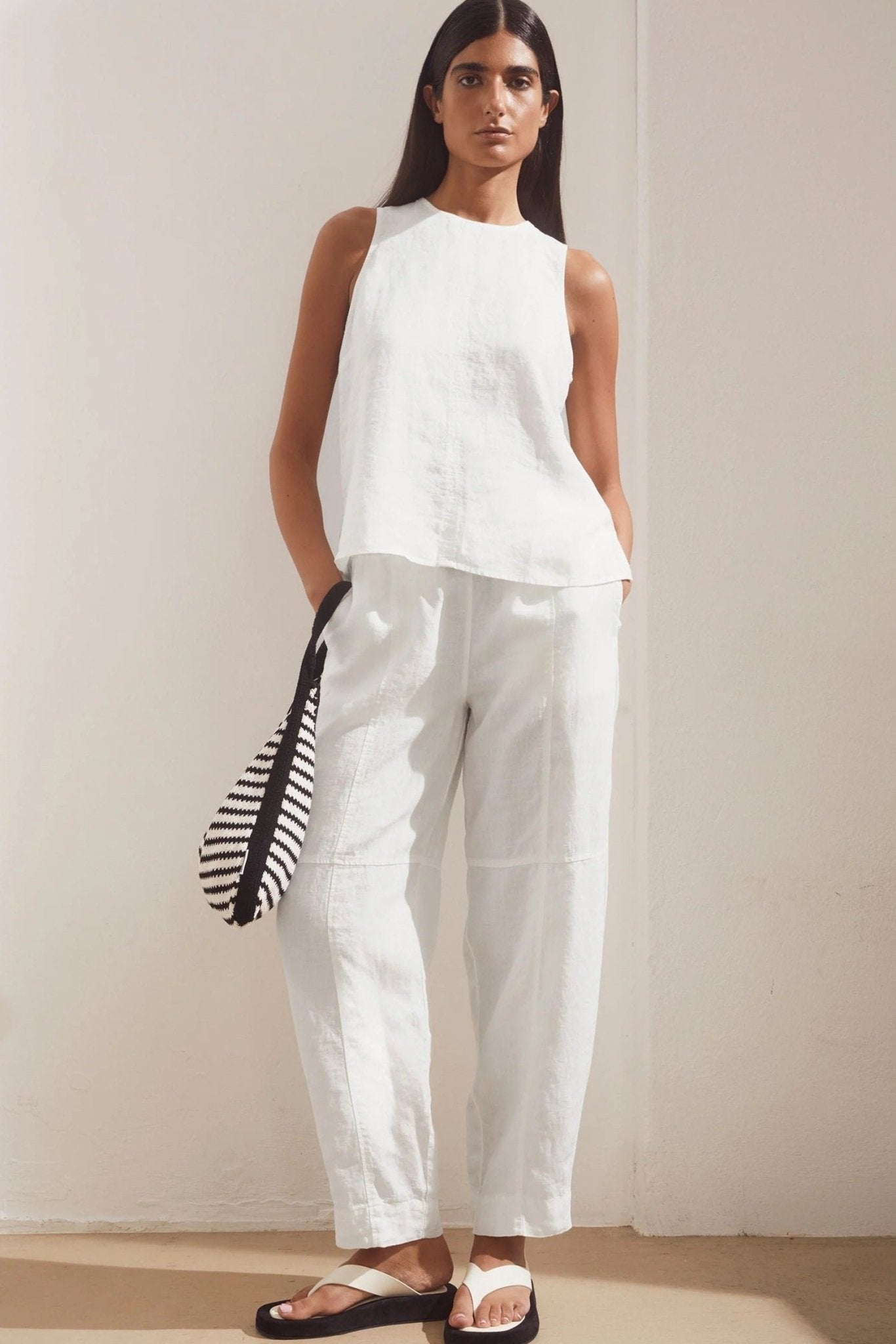 ARMEDANGELS - Pure Linen Blouse Top - White - BACKYARD