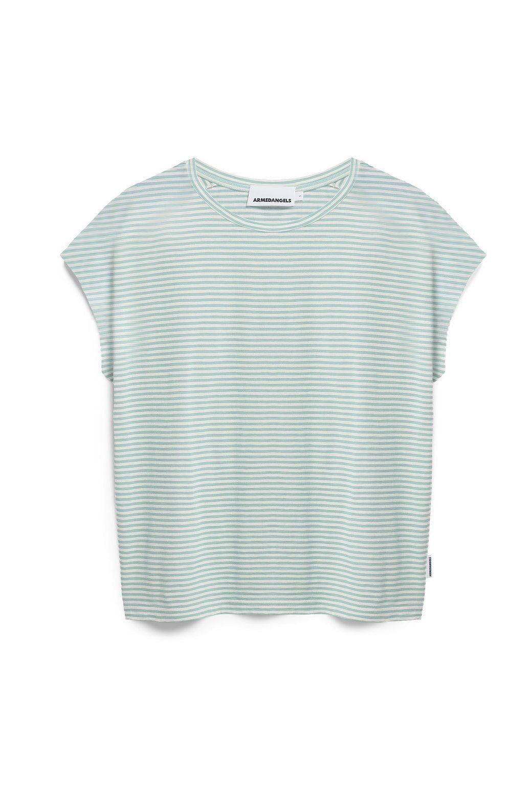 ARMEDANGELS - Slub Jersey Stripe - Oatmilk Foam - BACKYARD