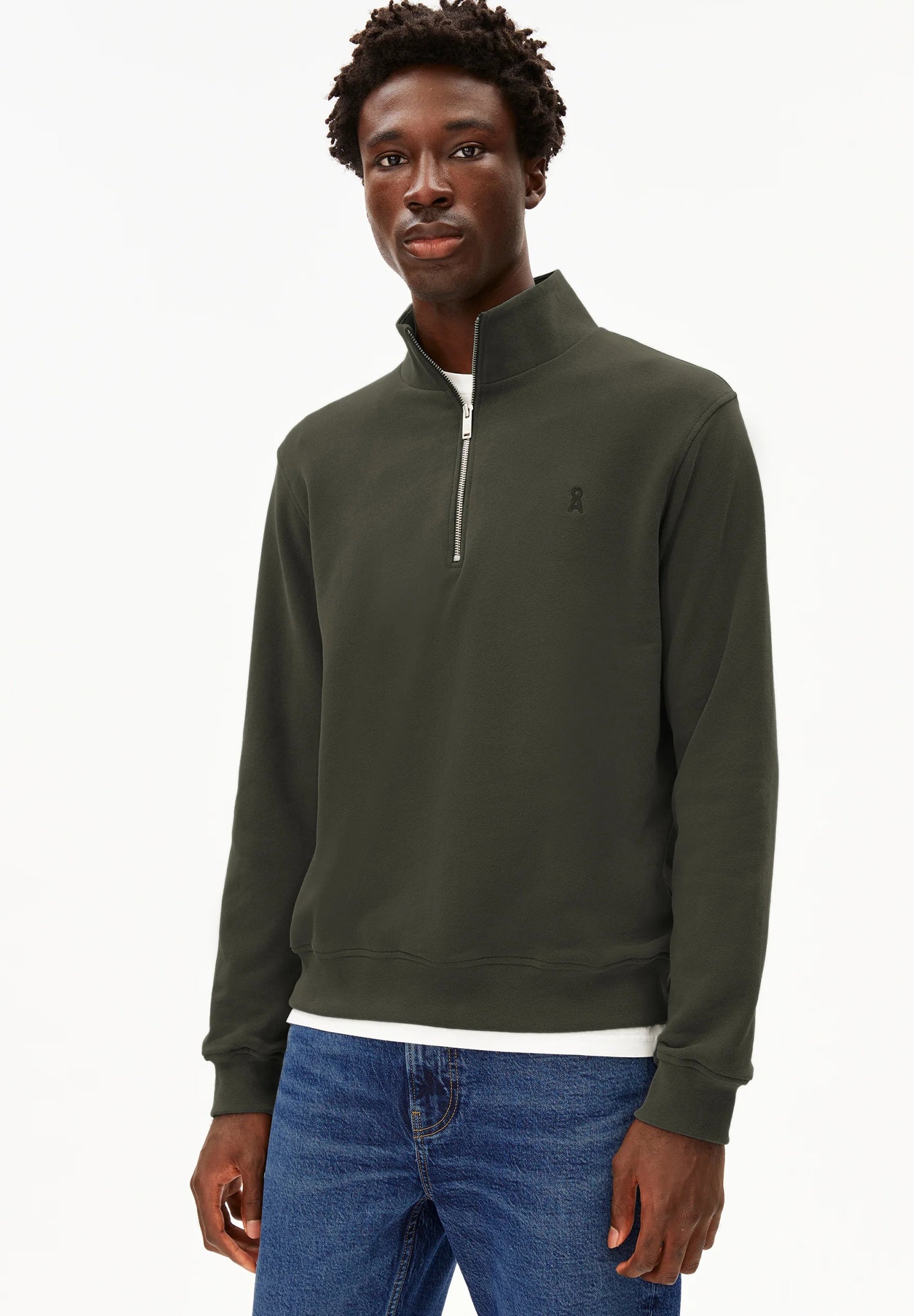 ARMEDANGELS - Waarlo Fleece - Forest Pine - BACKYARD