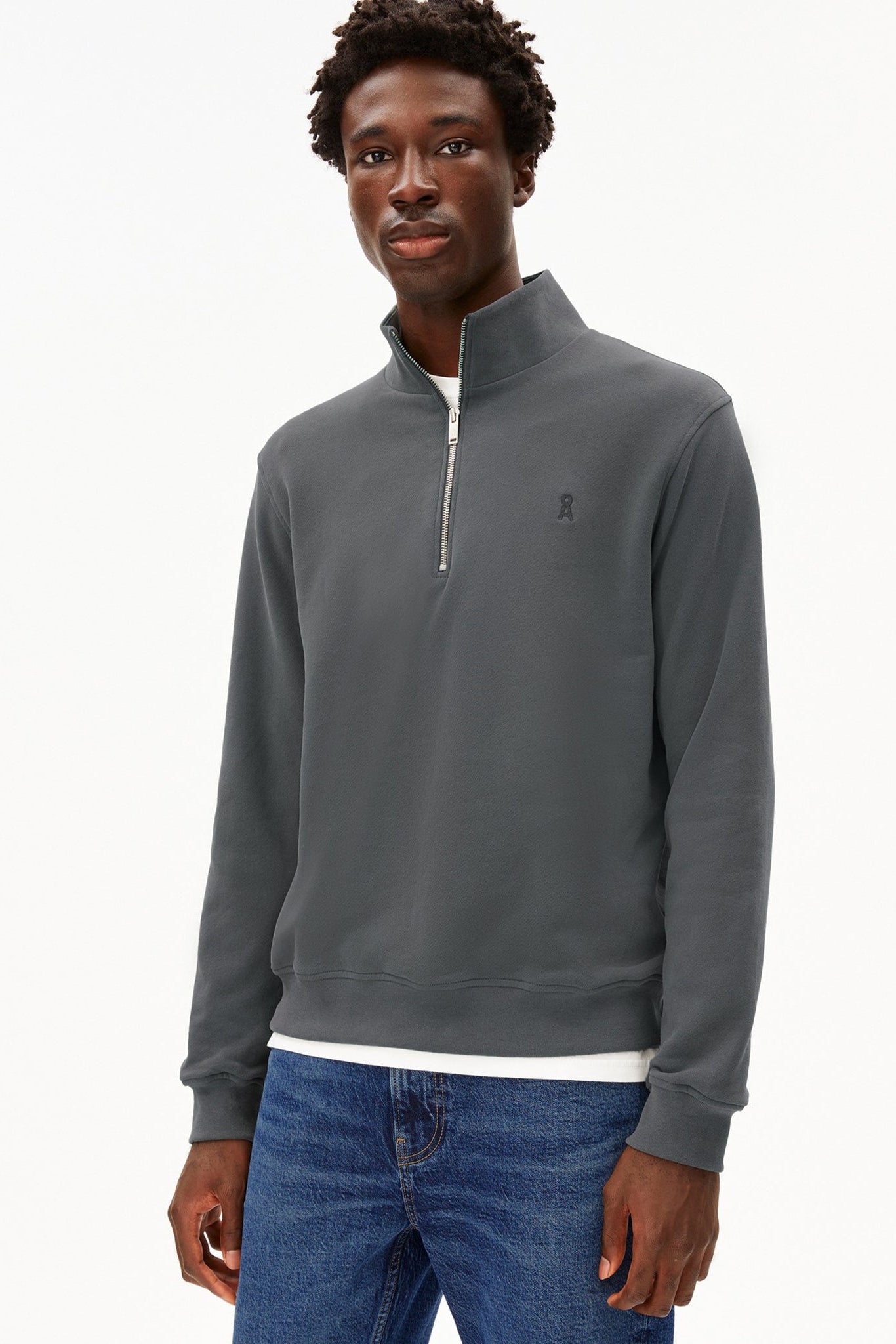 ARMEDANGELS - Waarlo Fleece - Space Steel - BACKYARD