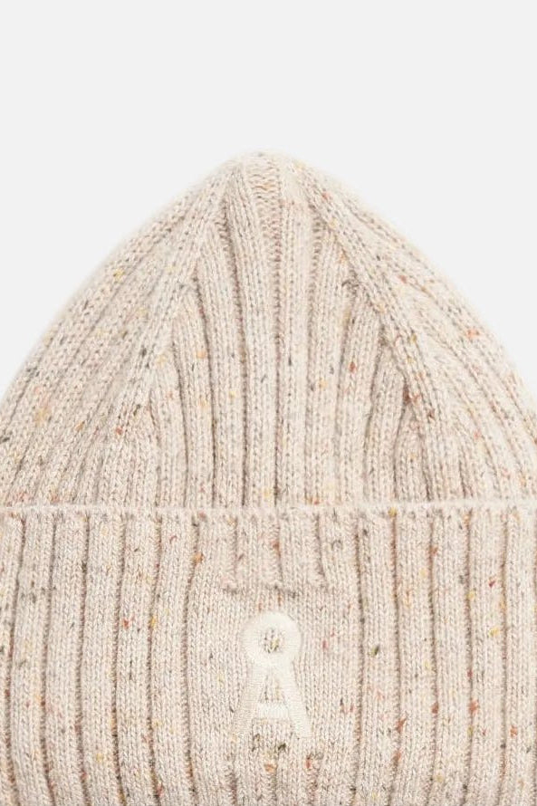 ARMEDANGELS-Women Tweed Knit Hat-Sandstone Tweed-BACKYARD