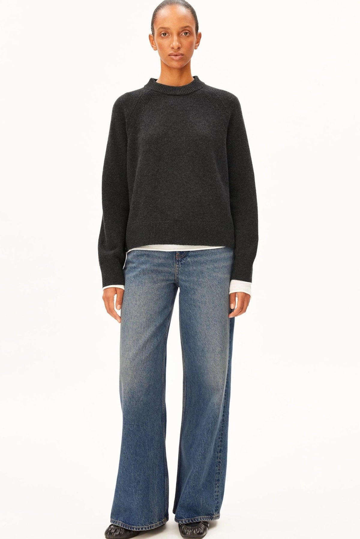 ARMEDANGELS-Wool Knit Sweater-Steel Melange-BACKYARD
